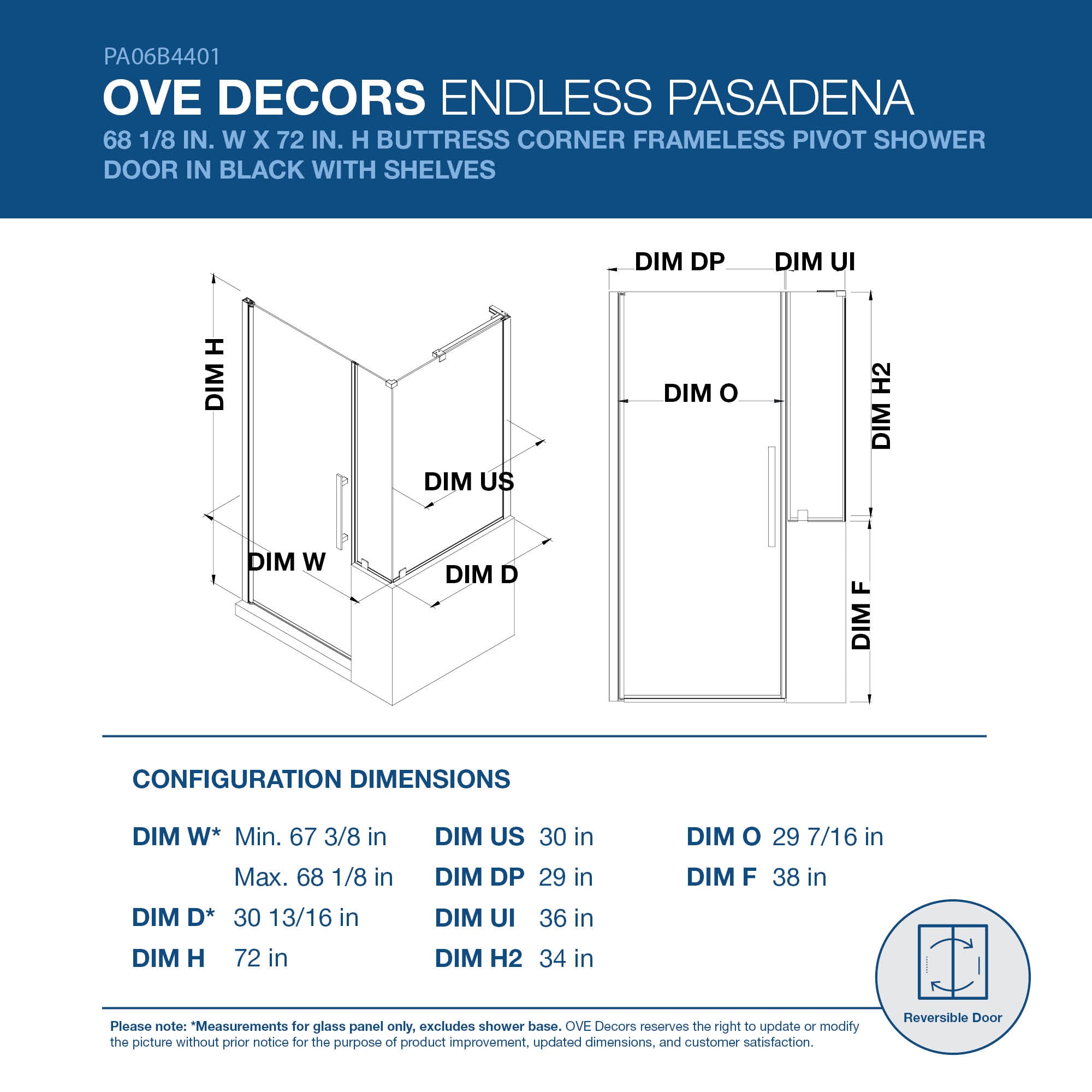 OVE Decors 828796074889 Shower-Doors - View #2