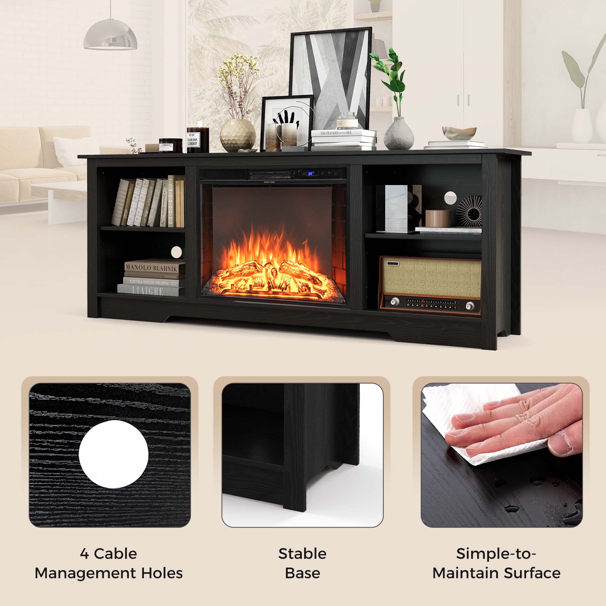 Costway HCST00947 Electric-Fireplaces - View #6