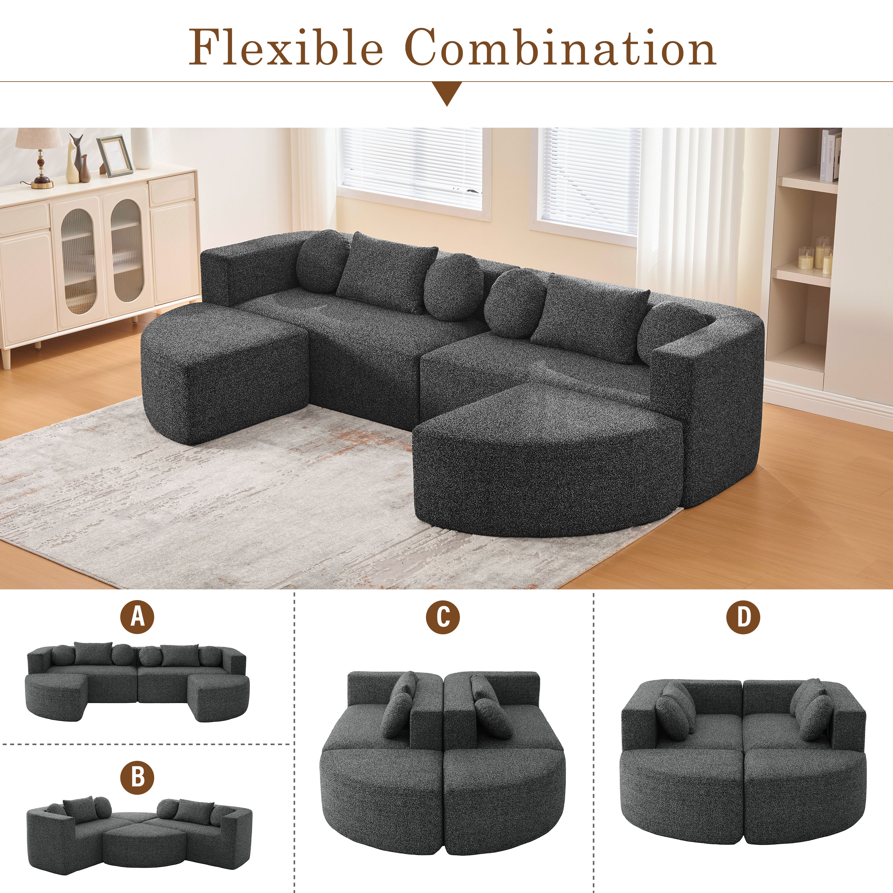 ModernLuxe L3P-N719S002120B Sofas-Loveseats - View #3