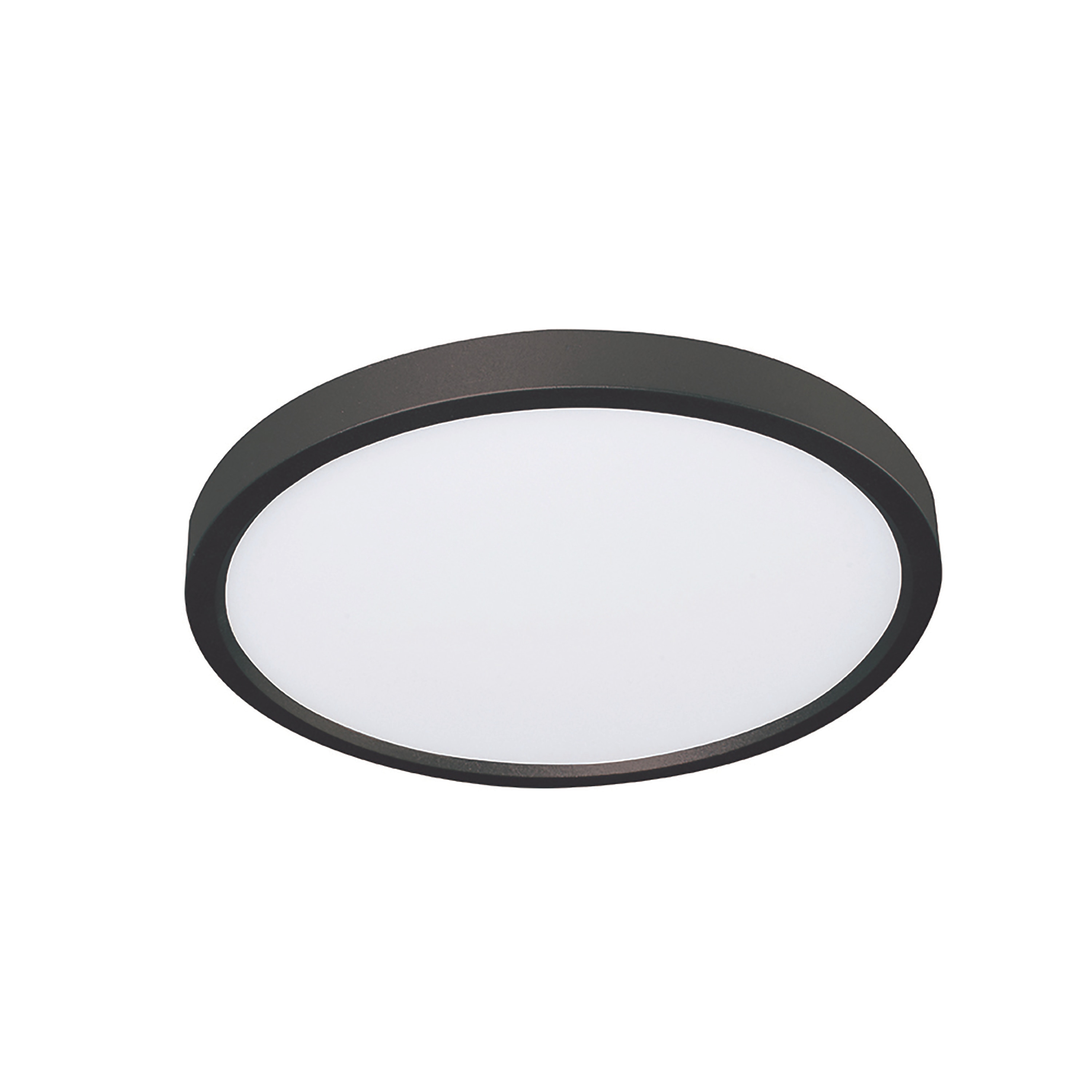 AFX EGRF2440LAJD2BK Edge Round 1 -Light 23.68-in Black Integrated LED Flush Mount Light ENERGY STAR Certified