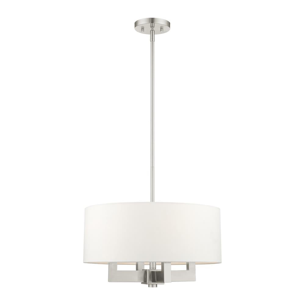 Livex Lighting 48784-91 Cresthaven 4 -Light Brushed Nickel Modern/contemporary For Use in Bathrooms, Bedrooms, Dining Rooms, Foyers, Kitchens, Living Rooms Chandelier