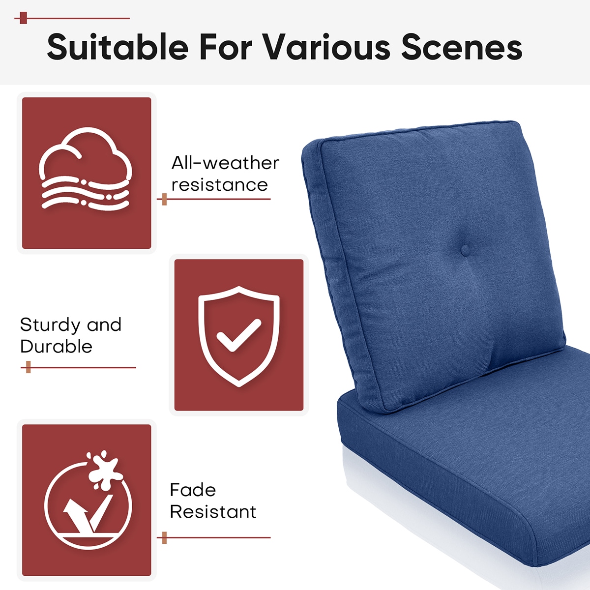 Rilyson FSZBD006-1 Patio-Furniture-Cushions - View #4
