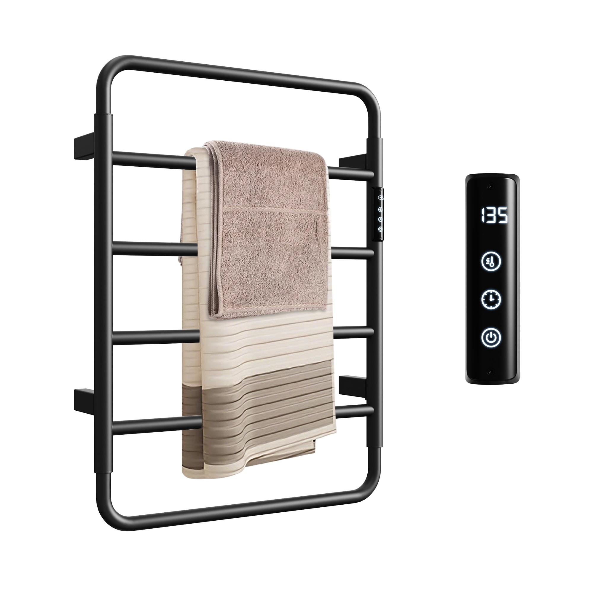 EdenDirect Towel Warmers 60 -Watt Radiant Wall mount Indoor Electric Space Heater with Thermostat #NCBK0408004