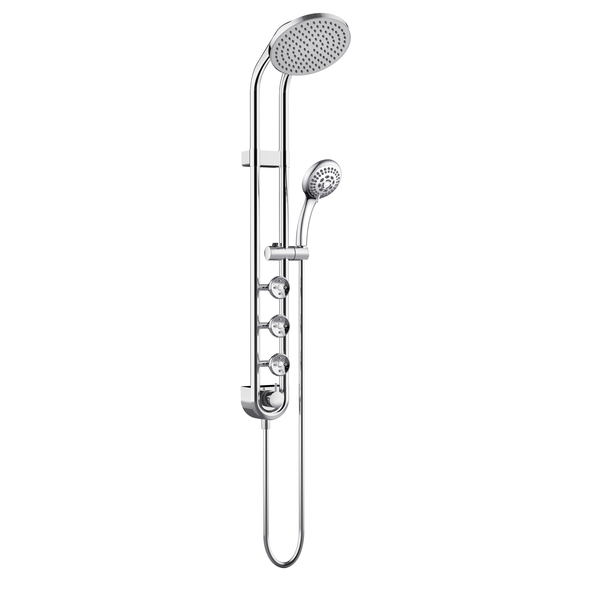 PULSE 1042-ORB Chrome Shower Bar System with 3-way Diverter