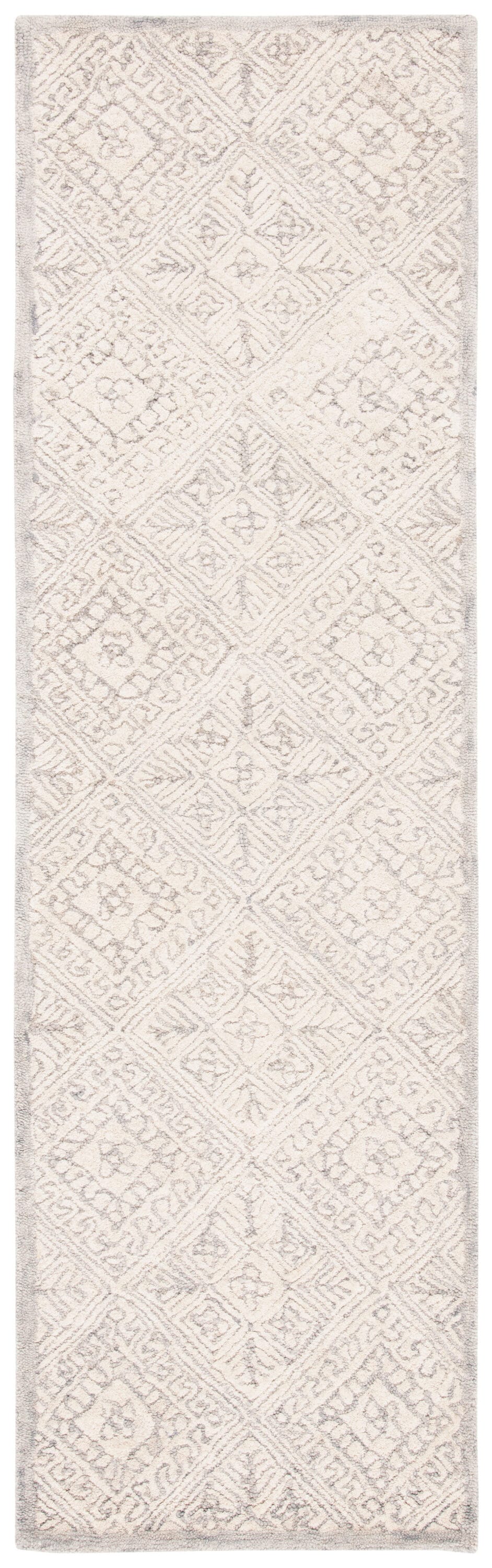 Safavieh GLM660F-28 Glamour Polias 2 x 8 (ft) Tufted Wool Gray/Ivory Rectangular Indoor Abstract Runner rug