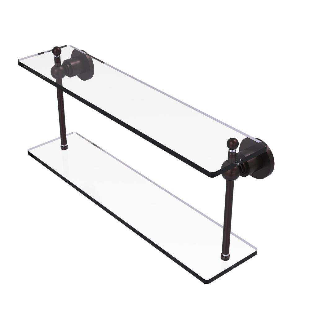 Allied Brass AP-2/22-ABZ Astor Place Antique Bronze 2 -Tier Wall mount Bathroom Shelf ( 22-in x 8-in x 5-in )