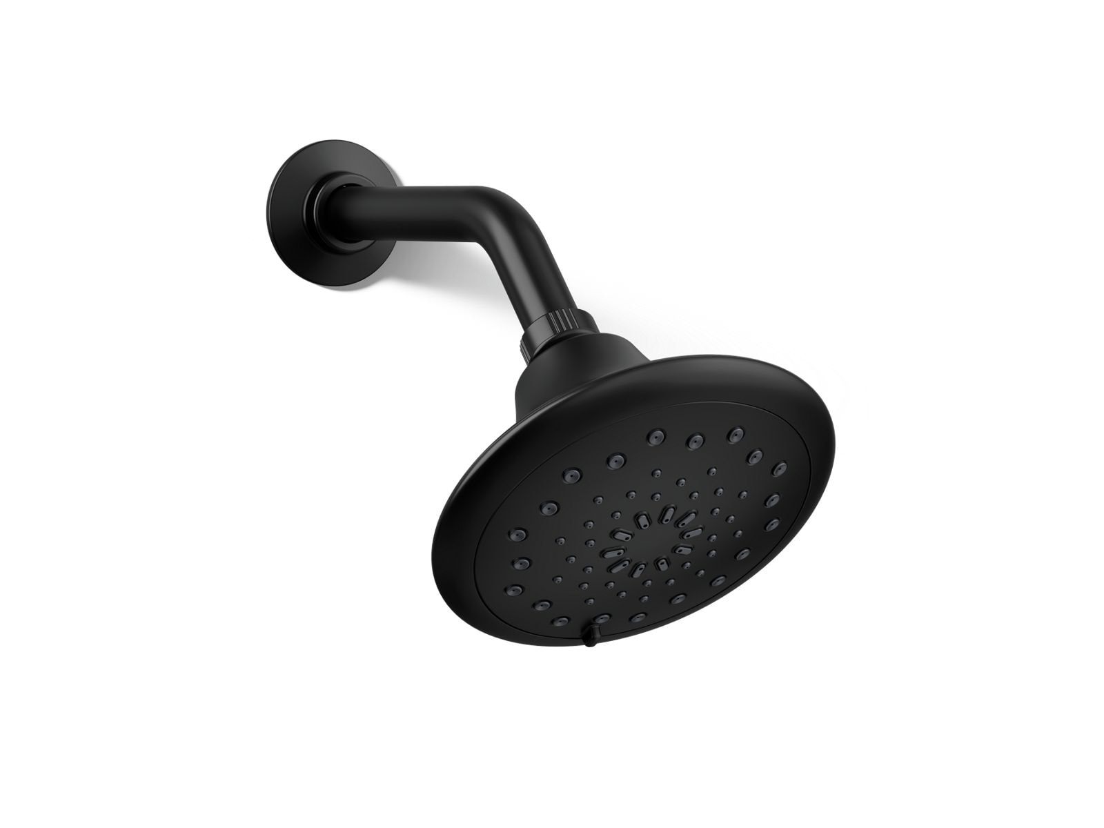KOHLER R31299-G-BL Avail 3 -Spray Matte Black 5.75-in Round Fixed Shower Head 1.75 GPM