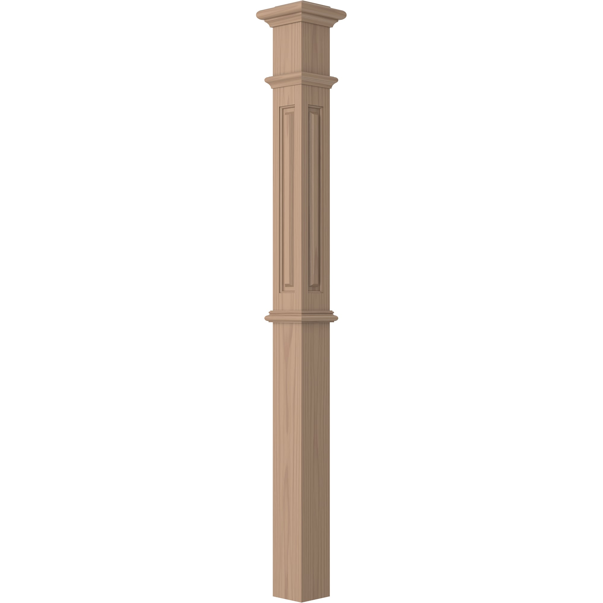 L.J. Smith Stair Systems LJ-4395-P Heirloom 4.25-in x 62.875-in Unfinished Poplar Landing Stair Newel Post