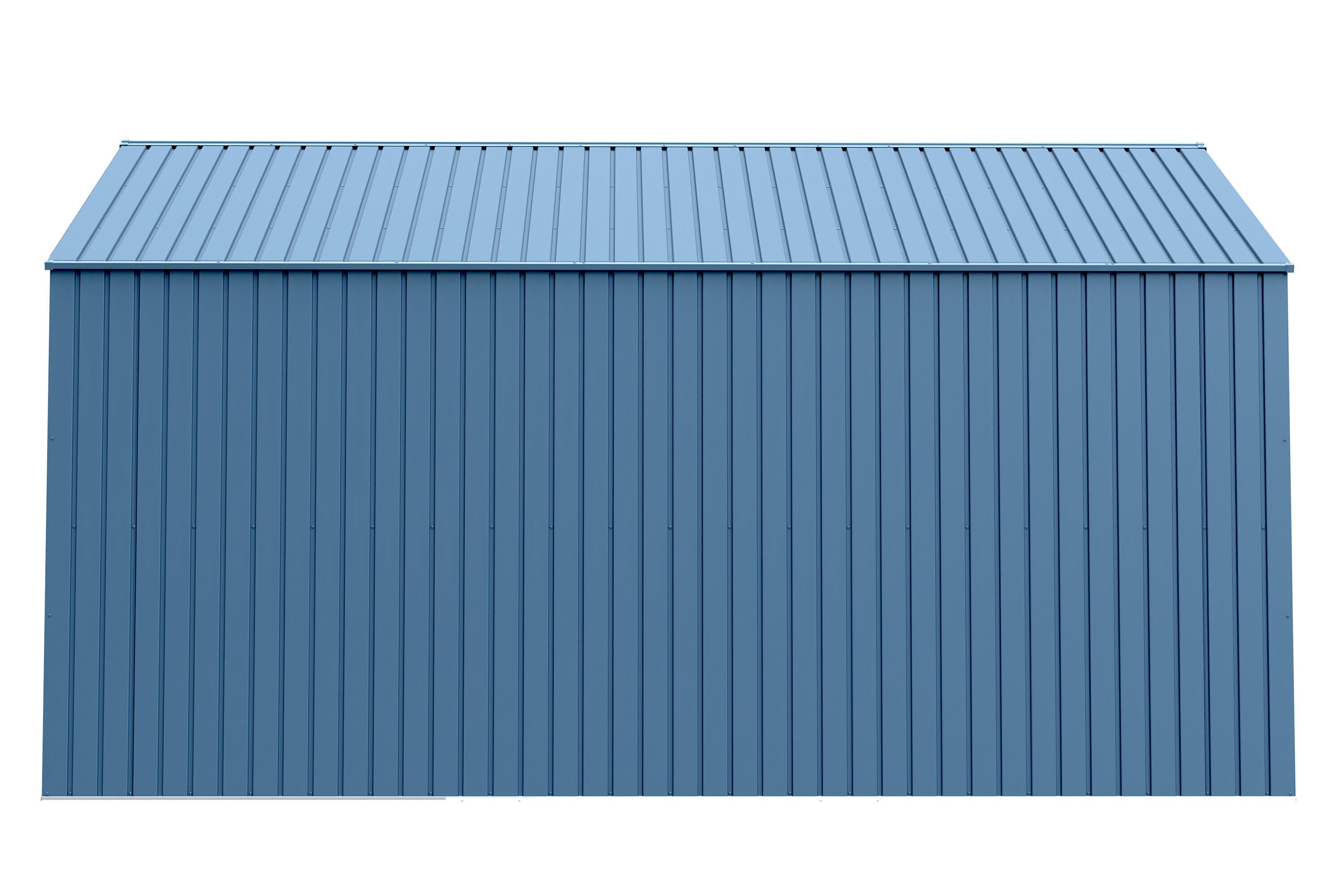 Blue Grey 12x14 Steel Storage Shed with Swing Doors
