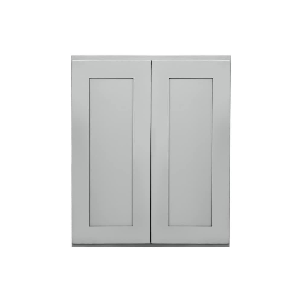 RELIABILT LS-SG-W3036B Overlake 30-in W x 36-in H x 12-in D Gray Wall Ready to assemble Plywood Cabinet (Recessed Panel Shaker)