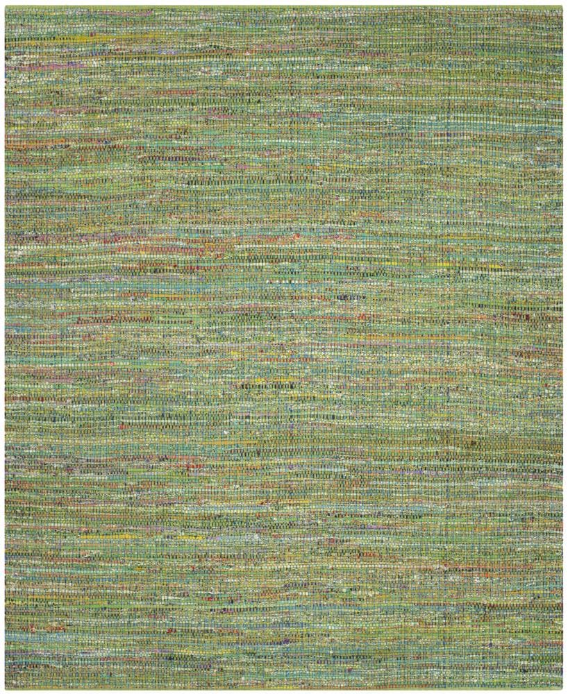 Safavieh NAN220B-8 Nantucket Harbor 8 x 10 (ft) Tufted Cotton Green Rectangular Indoor Abstract Coastal Area rug
