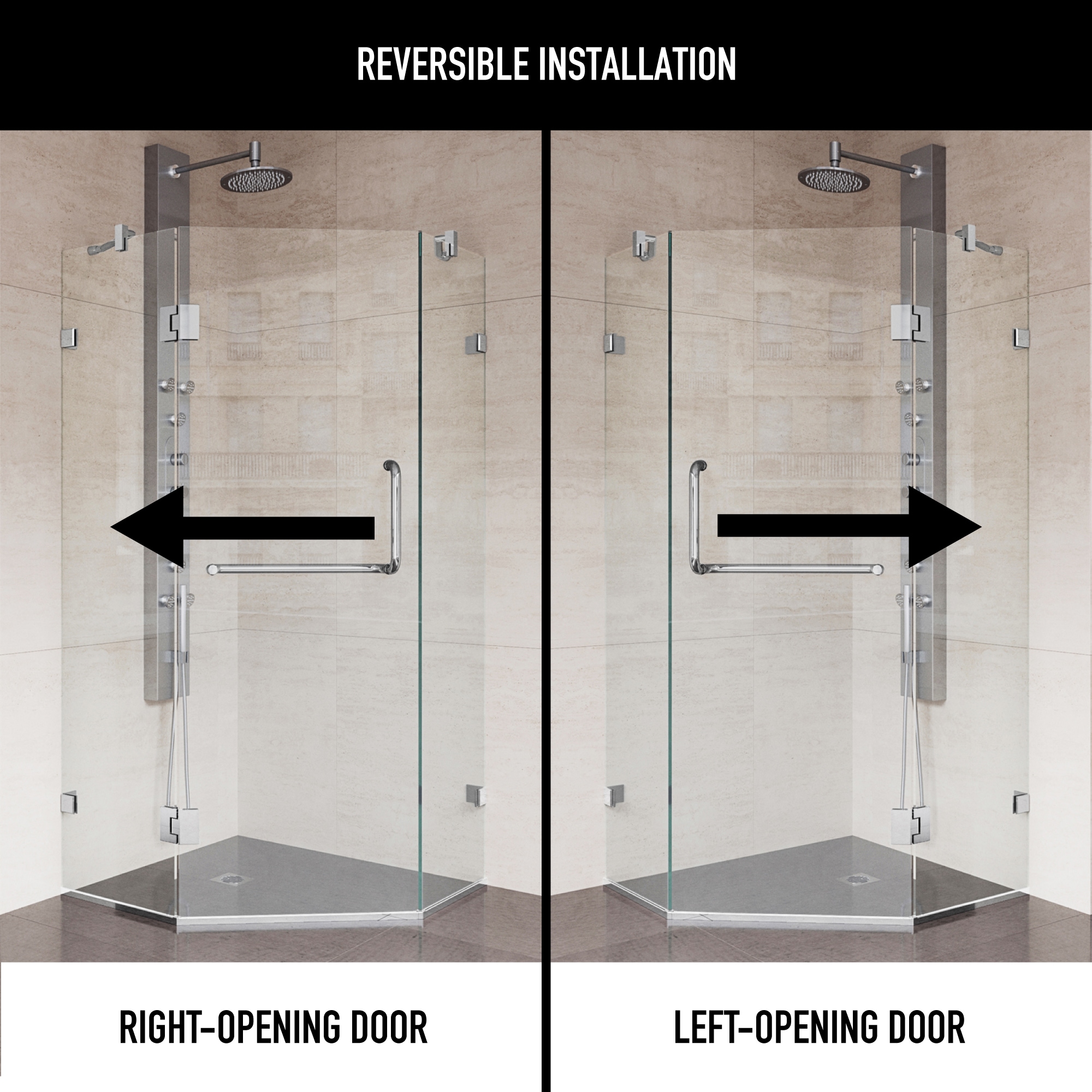 VIGO VG6062CHCL36 Shower-Doors - View #3