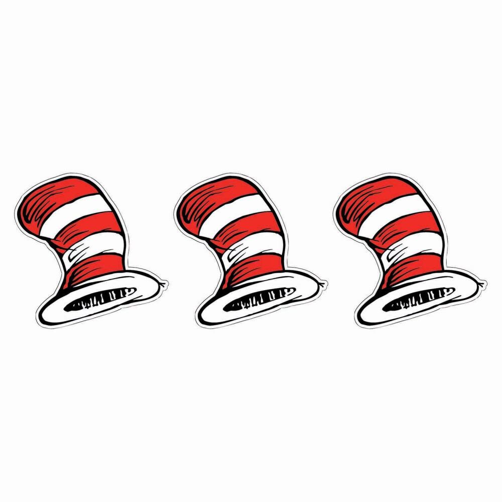 Eureka The Cat in the Hat Hats Paper Cut-Outs, 36 Per Pack, 3 Packs in ...