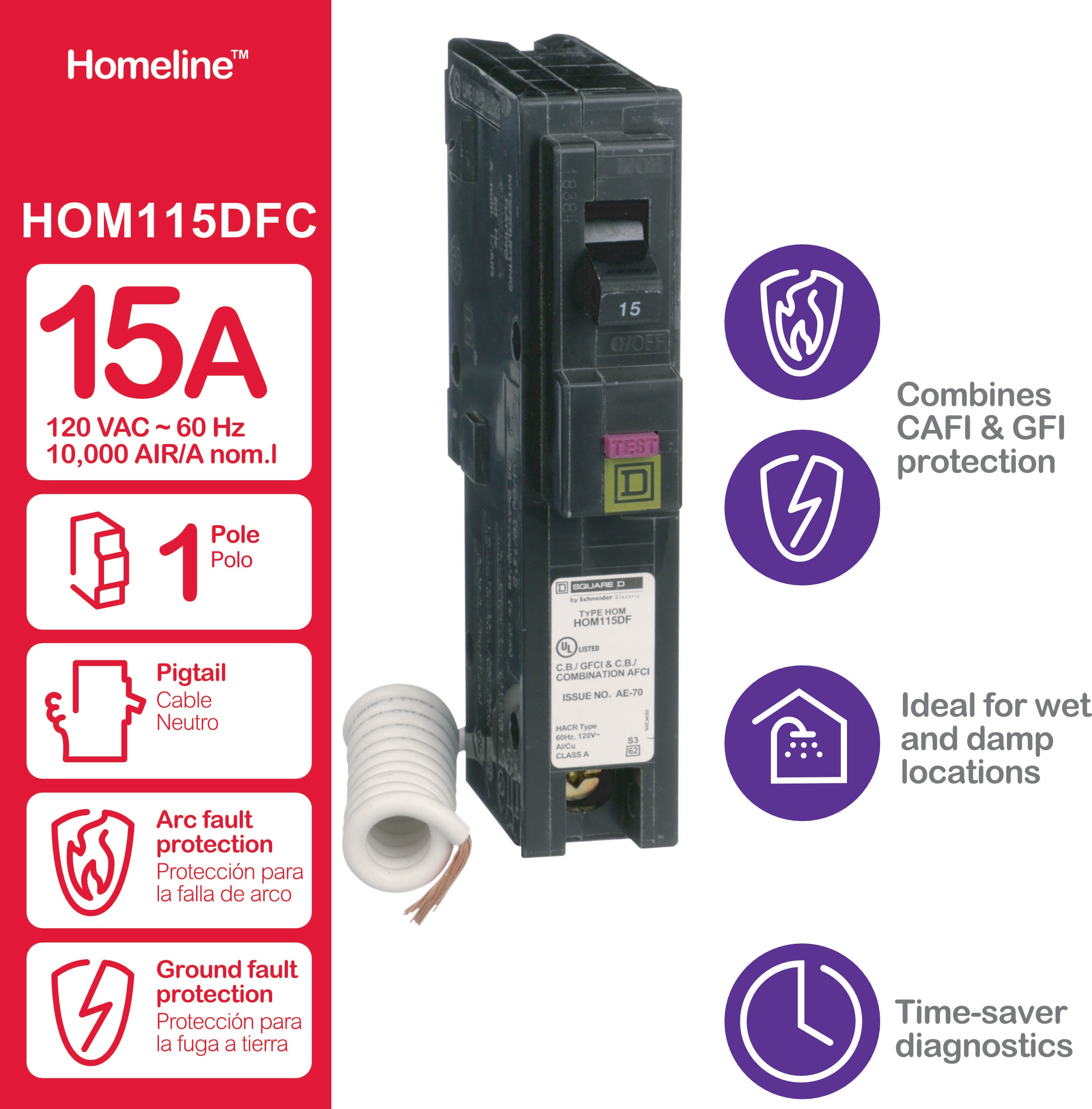Square D HOM115DFC Circuit-Breakers - View #4