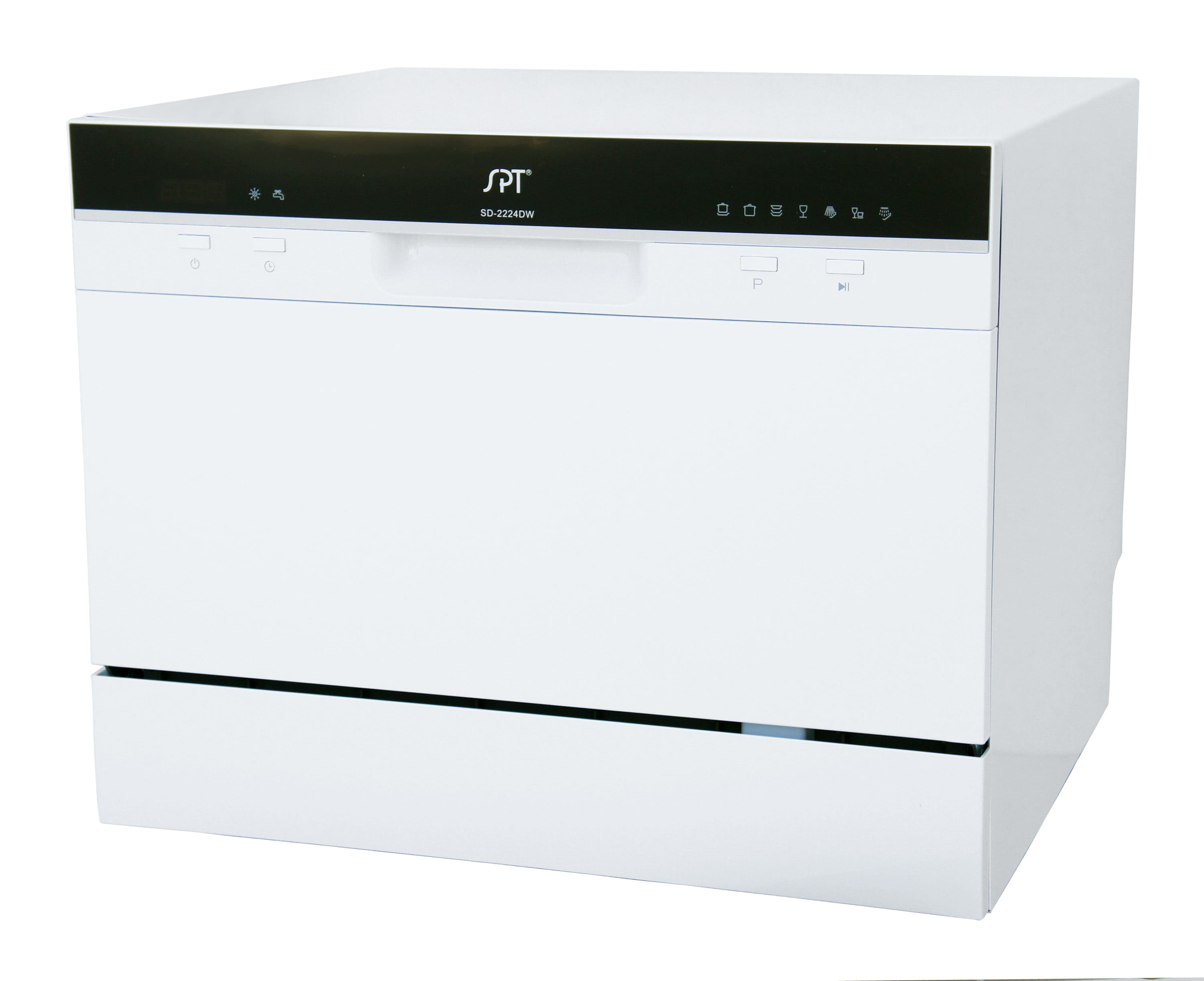 SPT 21.65-in Portable Countertop dishwasher ( White ) ENERGY STAR Certified , 55-Decibel Standard Sound Level