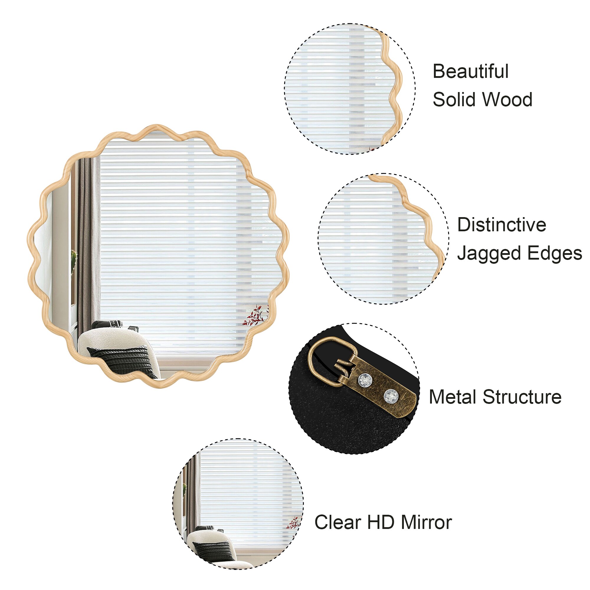 SINOFURN SYD240009GD Decor-Mirrors - View #6