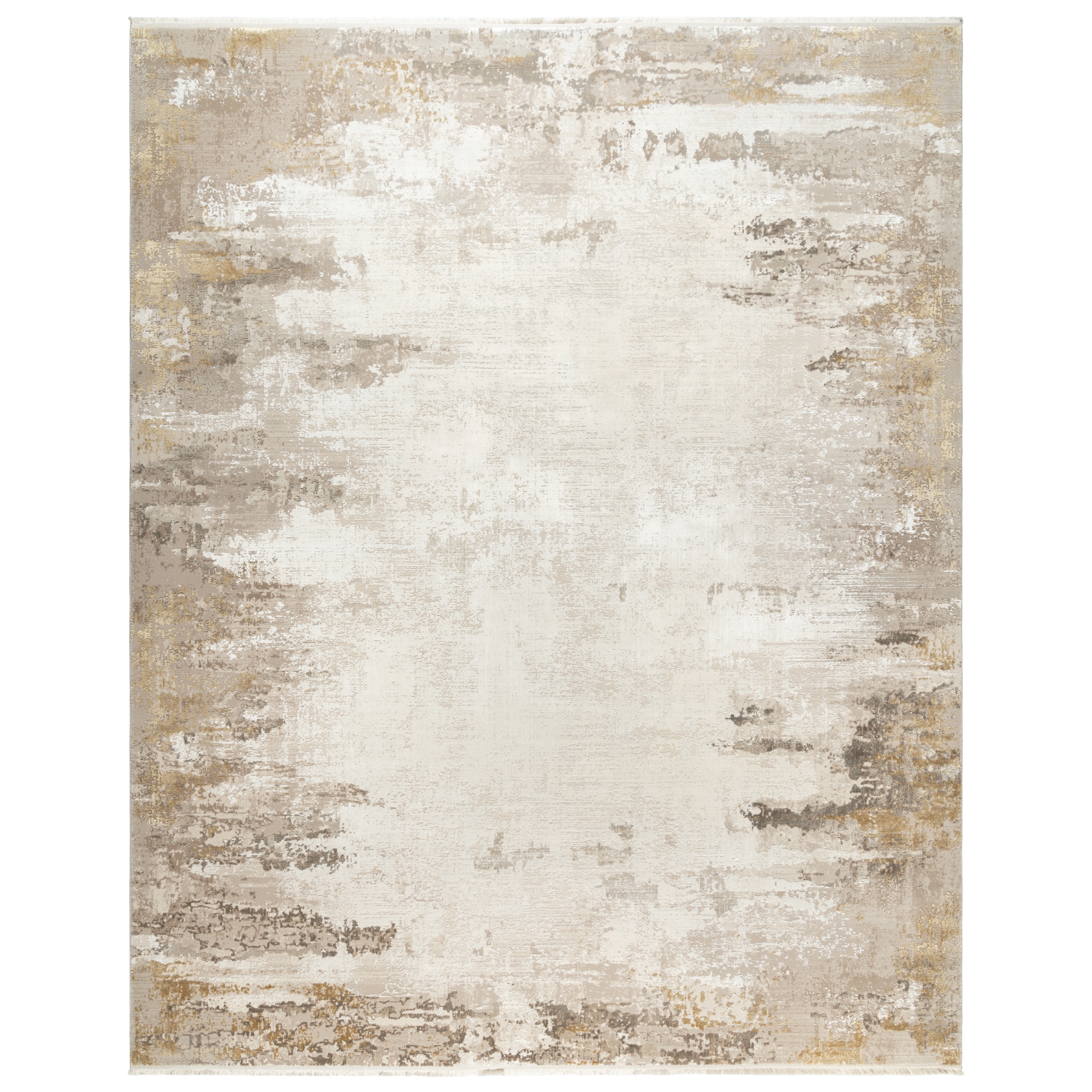 GERTMENIAN 29241 Florance Gela 9 x 12 (ft) Tufted Synthetic Beige Rectangular Indoor Abstract Industrial Area rug