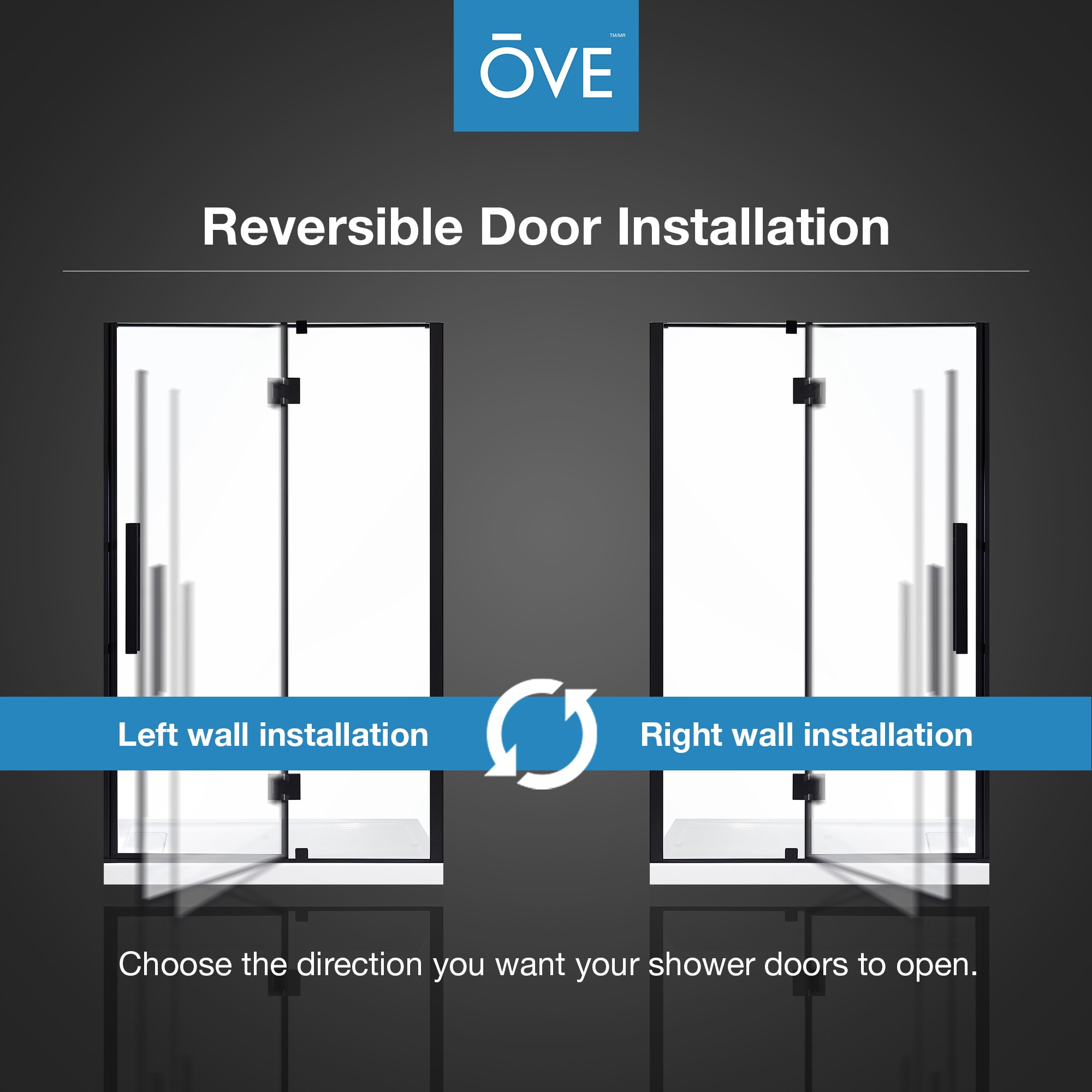 OVE Decors NIKO-SC-48GP-MB Shower-Doors - View #8