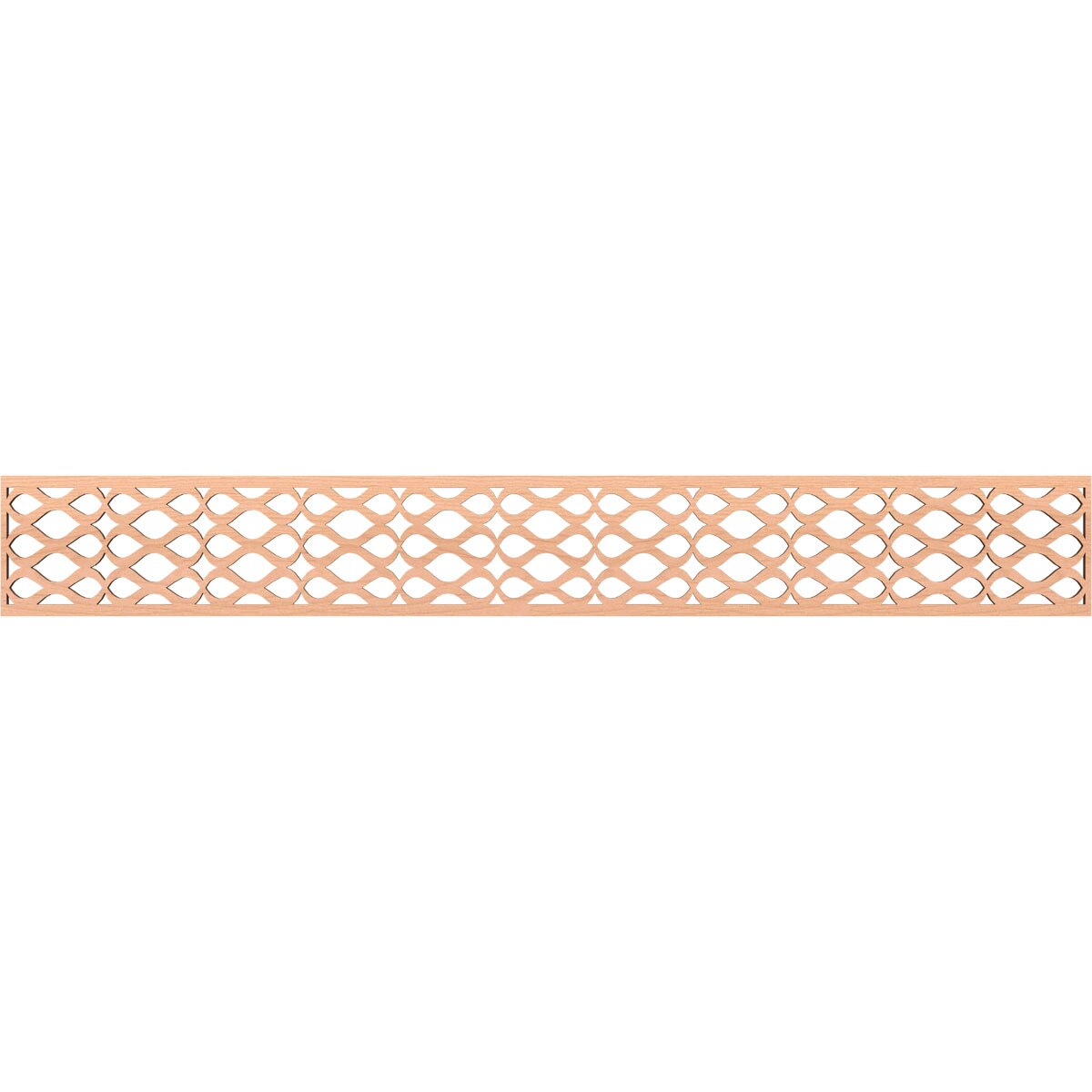Ekena Millwork MLDB06X46SMRAL Somerset Fretwork Flat Trim 6-in x 3.86-ft Alder Brown Unfinished 2155815 Pierced Wall Panel Moulding