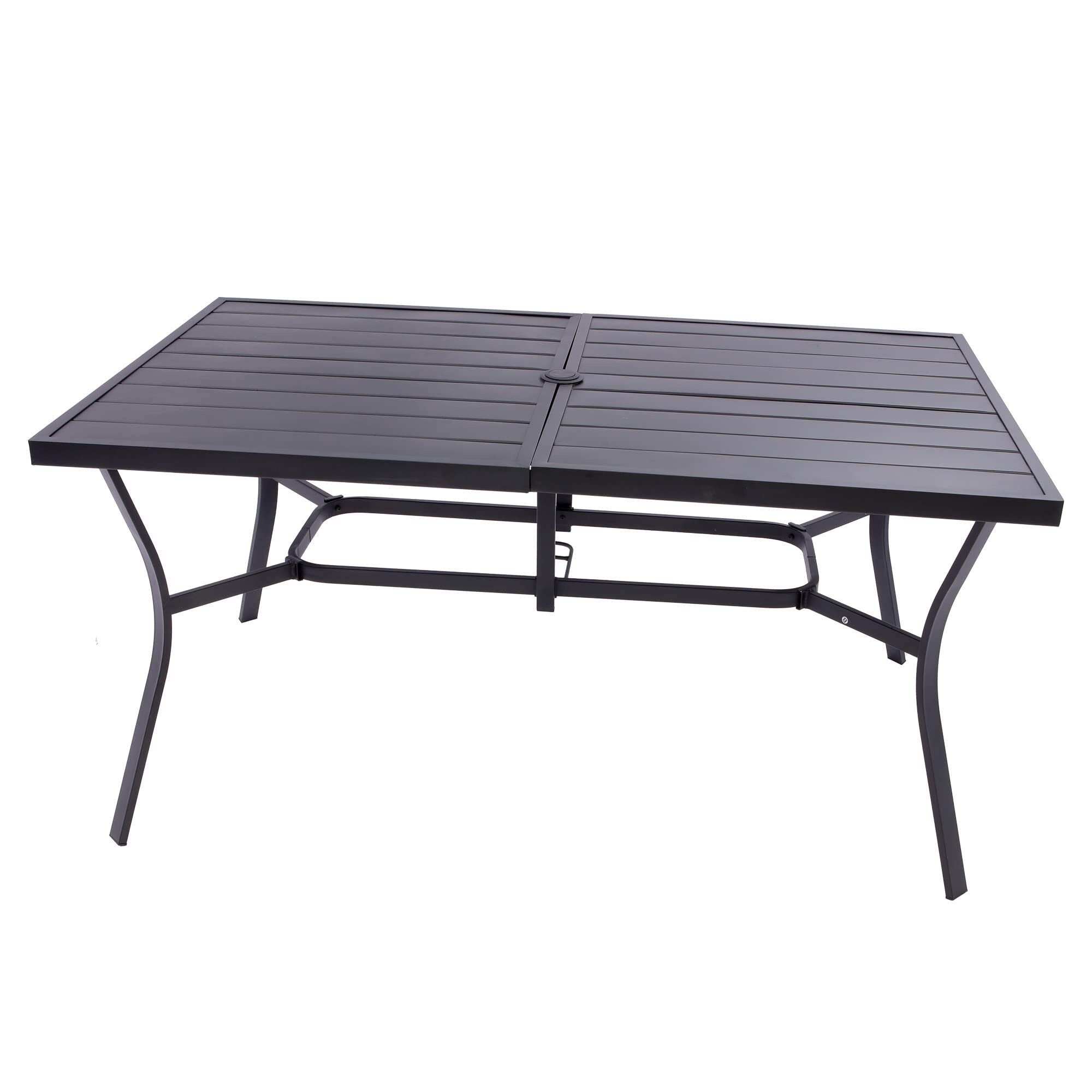 BANSA ROSE BALE2318 Potia Tables Rectangle Outdoor End 37.8-in W x 60-in L with Umbrella Hole