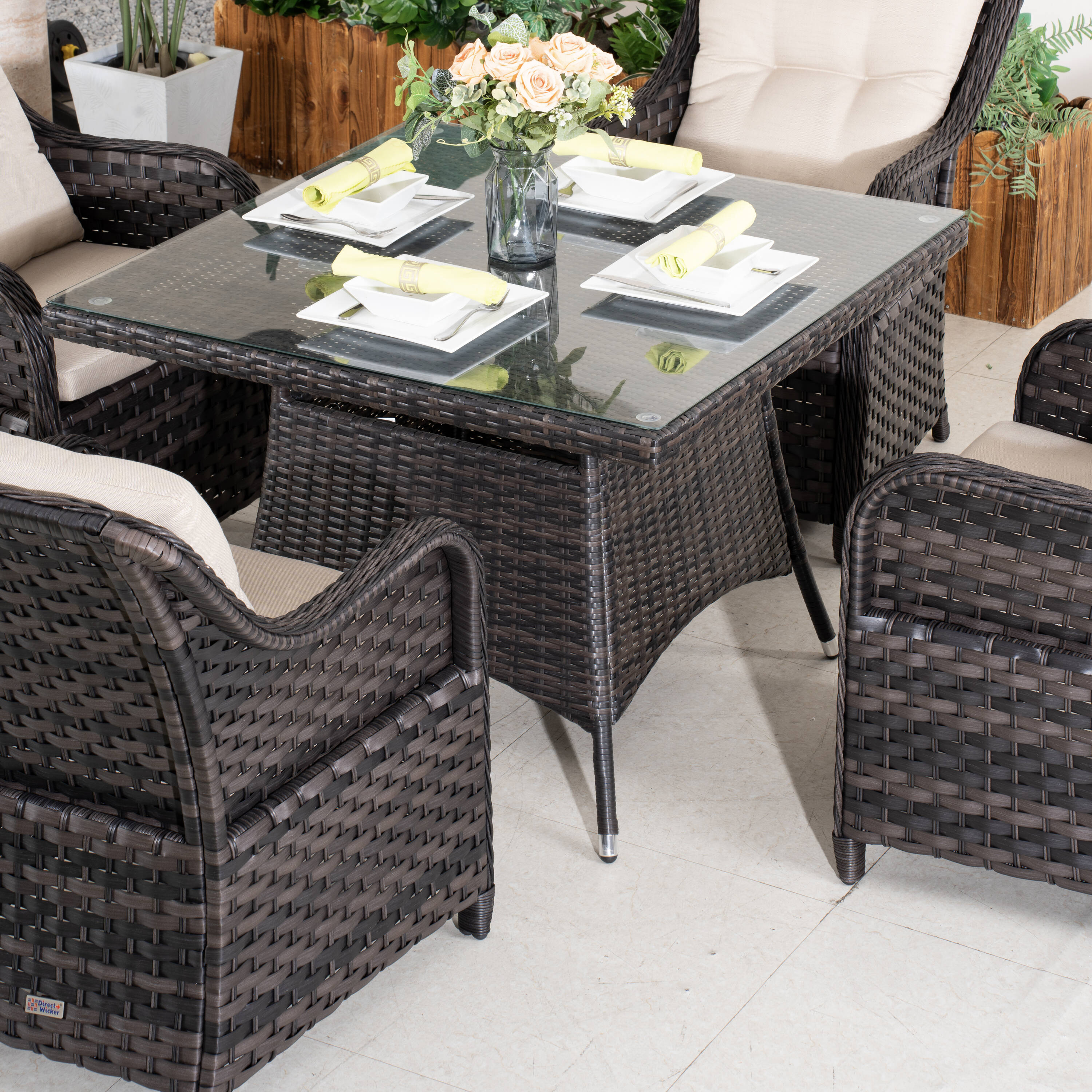 Direct Wicker DWT-1710&012-BR Patio-Dining-Sets - View #12