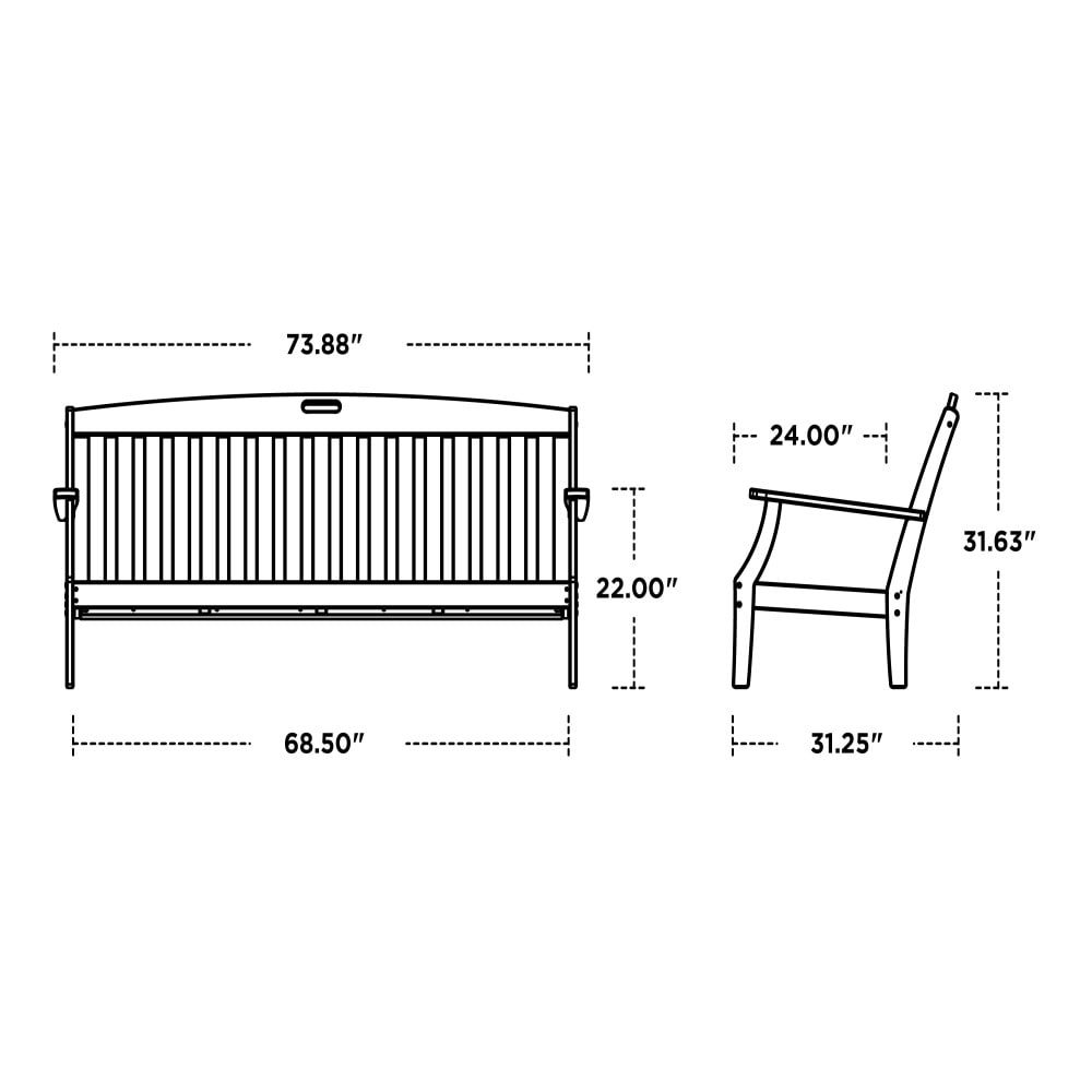 Trex Outdoor Furniture TX4513-SC145986 Patio-Sofas-Daybeds - View #2