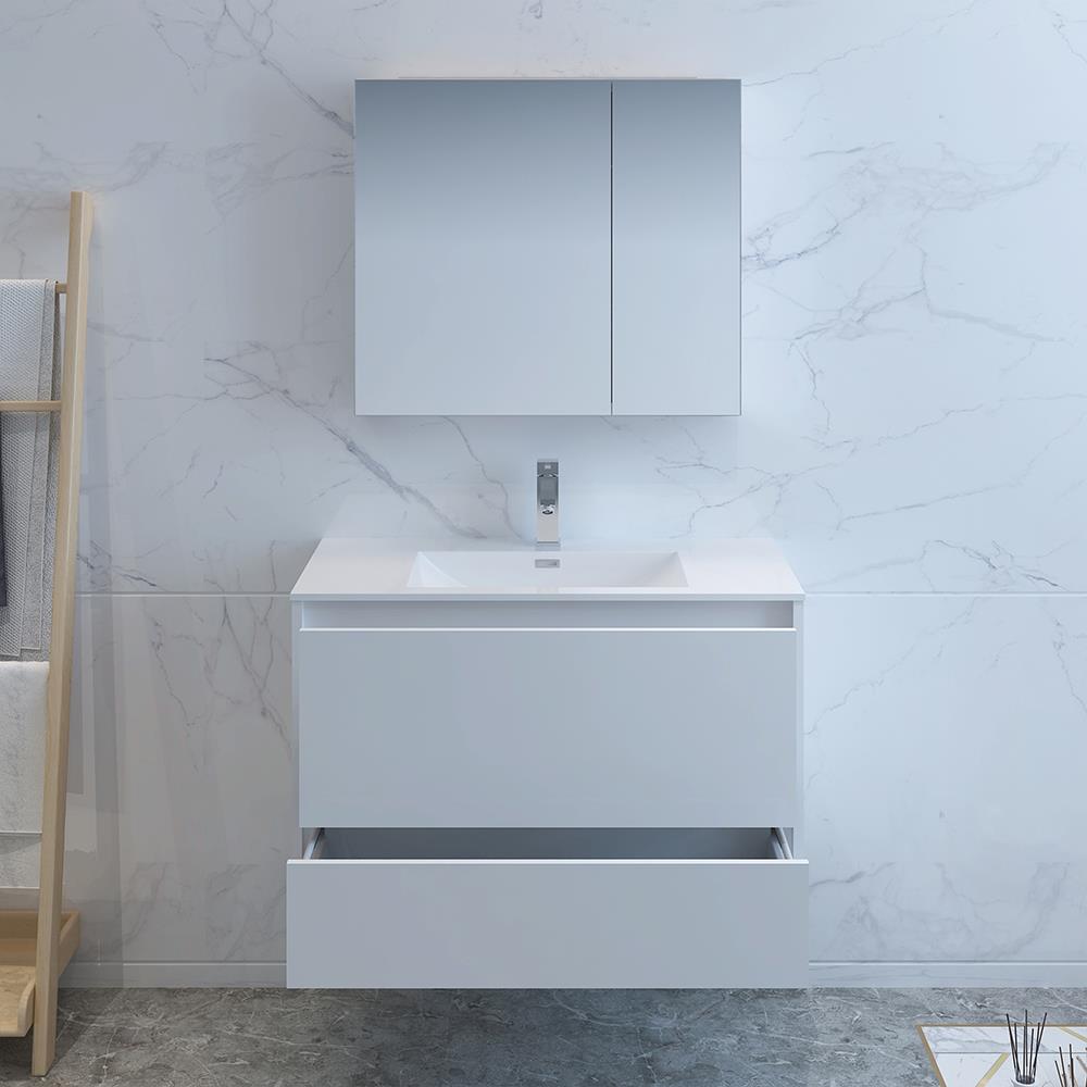 Fresca FVN9236WH Bath-Vanity-Combo - View #3