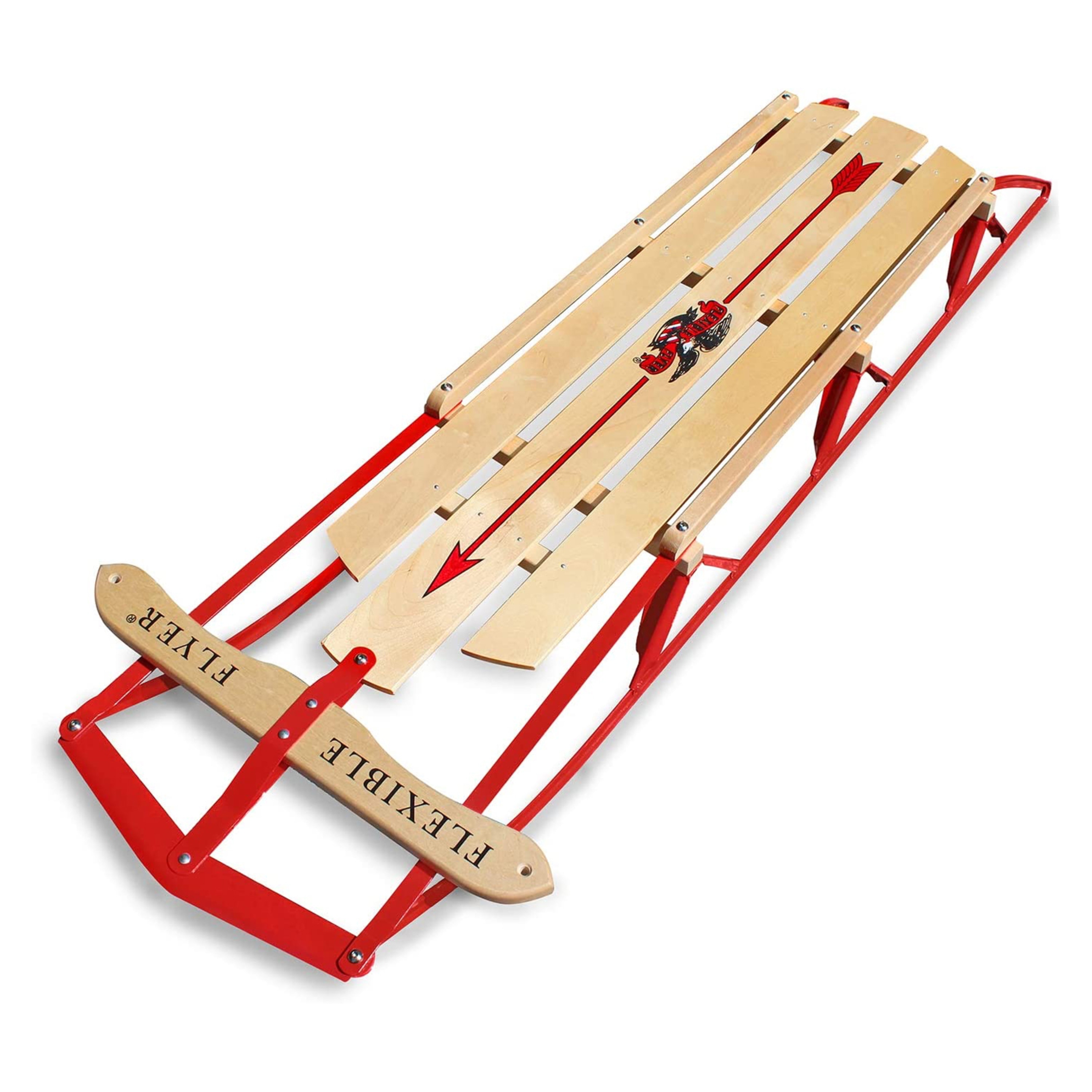 FLEXIBLE FLYER 255853 60-Inches x 20.5-Inches Red Snow sled