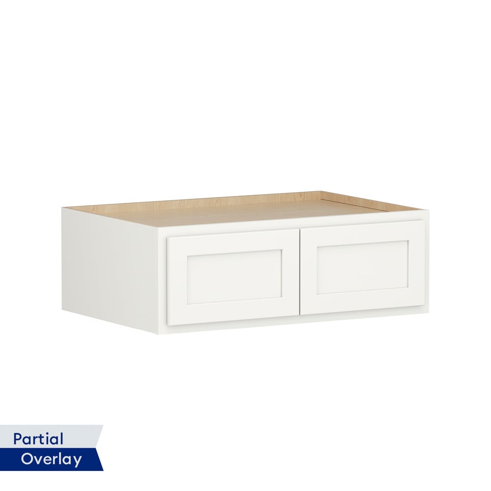 Shenandoah PRO Express Breckenridge 36-in W x 12.125-in H x 12-in D Linen Full Overlay Wall Fully Assembled Plywood Cabinet (Recessed Panel Shaker Door Style)