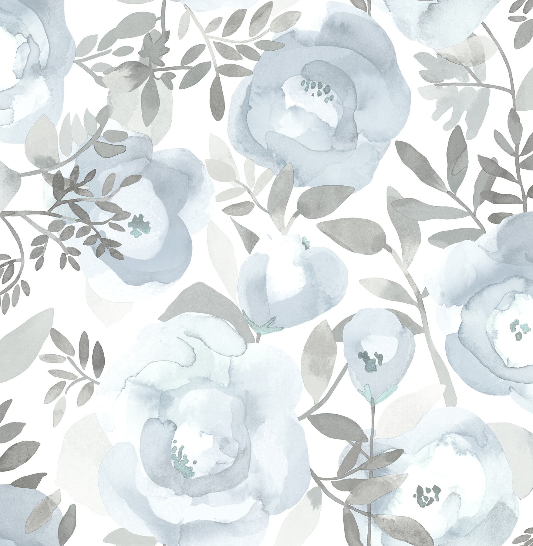 Larson Floral Grey Silver Wallpaper  Dunelm