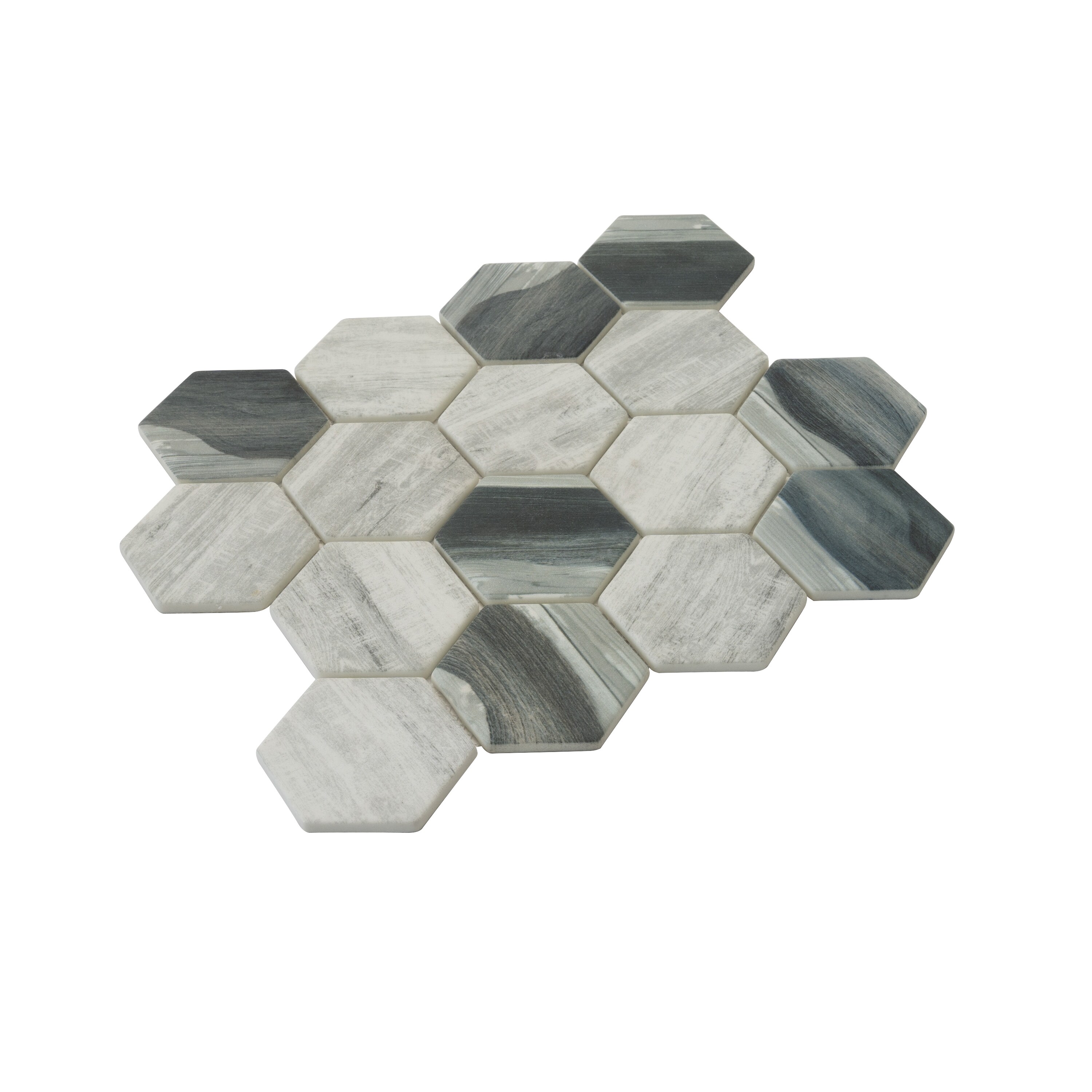 Apollo Tile Aloha Beige 12-in x 12-in Matte Glass Hexagon Floor and Wall Tile (8.29-sq. ft/ Carton)