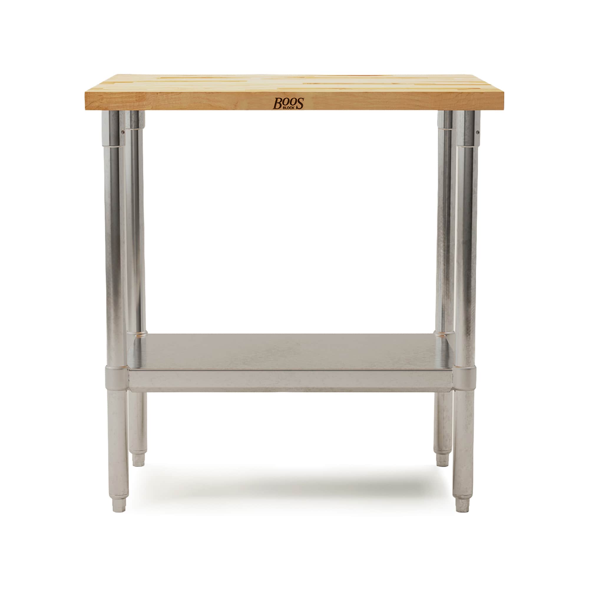  Maple Wood Top Work Table with Adjustable Lower Shelf 36 x 24 x 1.5 Inches