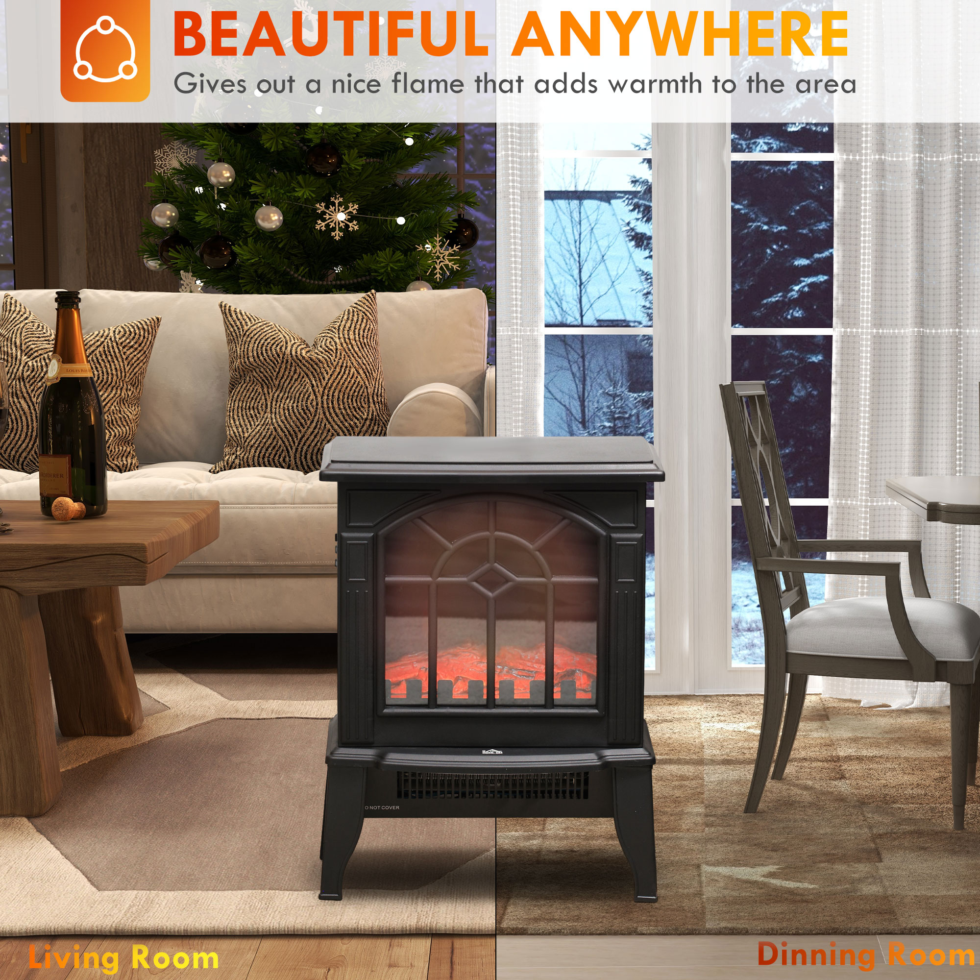 HomCom 820-129 Electric-Fireplaces - View #6