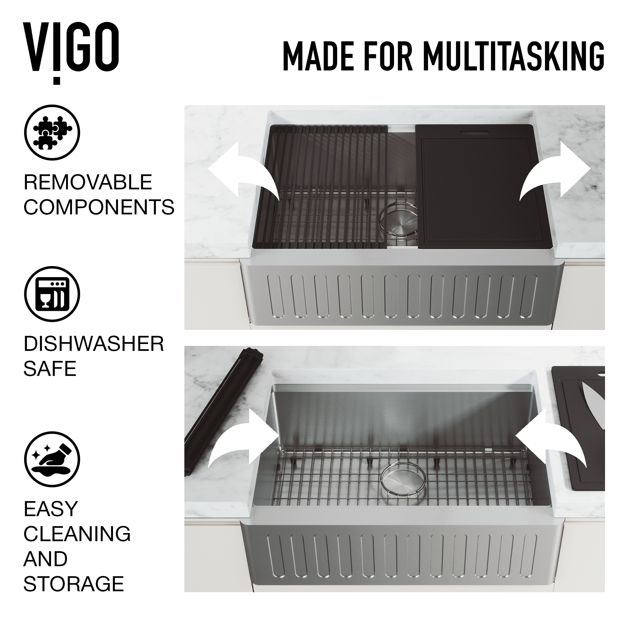 VIGO VGS3020SA Kitchen-Sinks - View #10