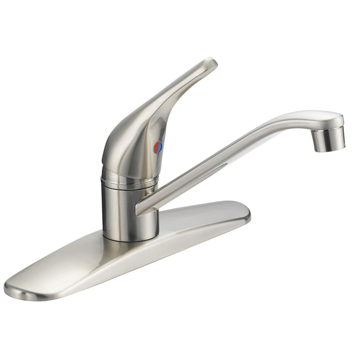 EZ-FLO 10029LF Prestige Brushed Nickel Double Handle Deck-mount Kitchen Faucet ( Deck Plate Included )