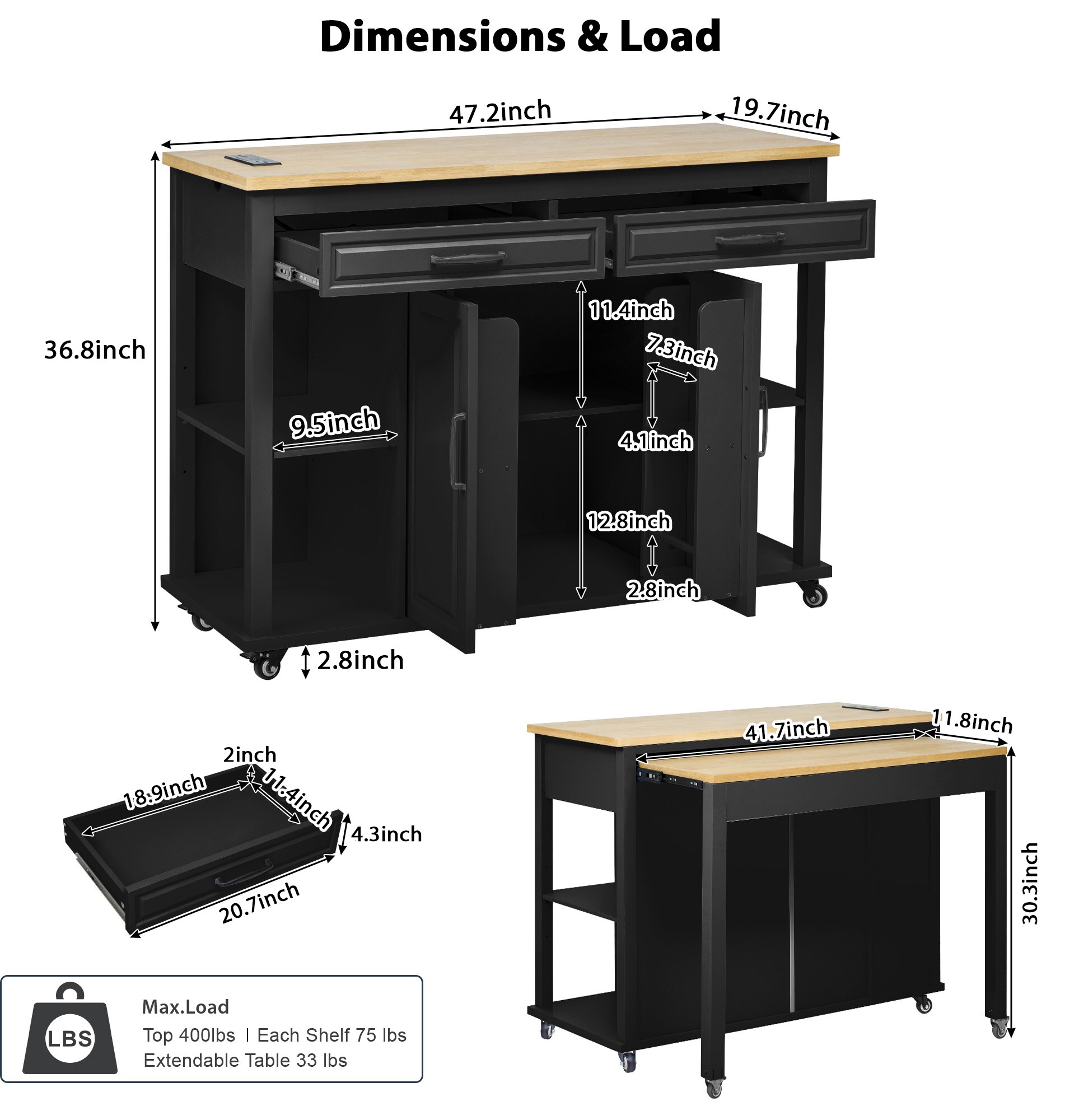 Kahomvis O4-QP707-31 Kitchen-Furniture - View #3