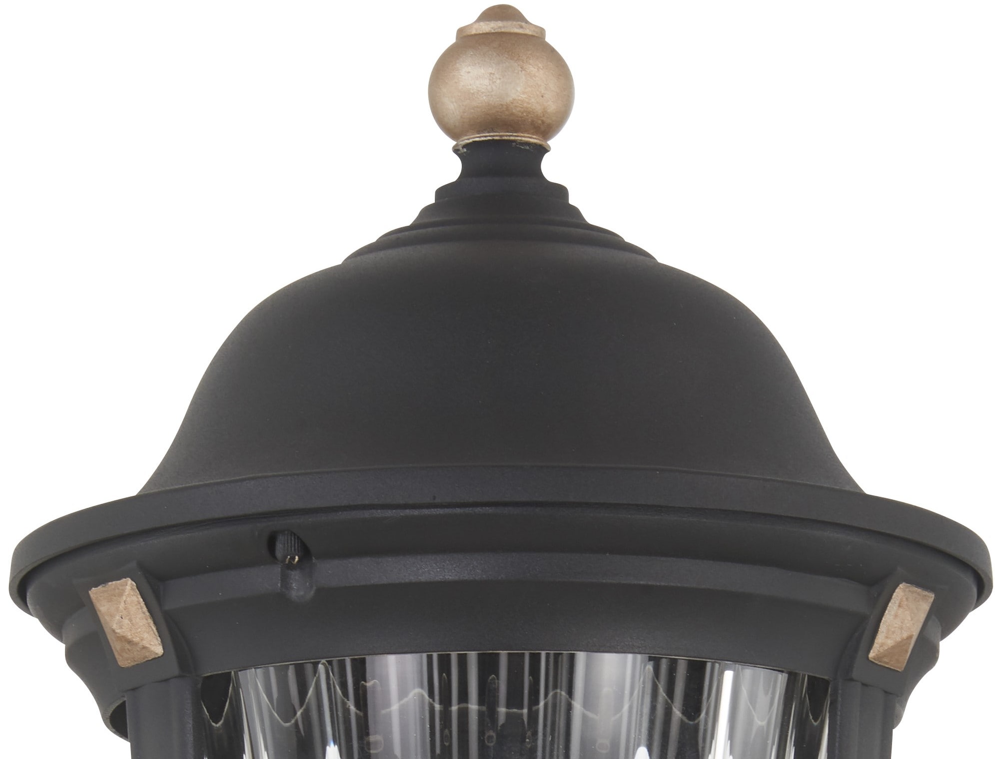 Peale Street Sand Coal Vermeil Gold 3-Light Outdoor Post