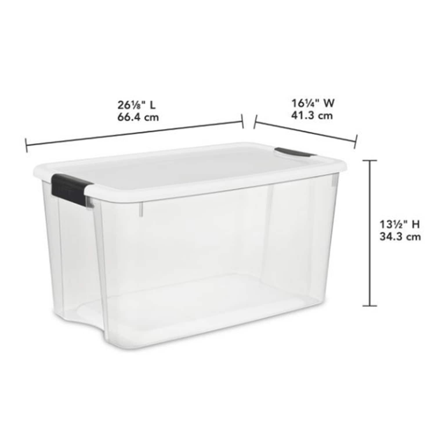 Sterilite Corporation 4-Pack Large 22.5-Gallons (90-Quart) Clear