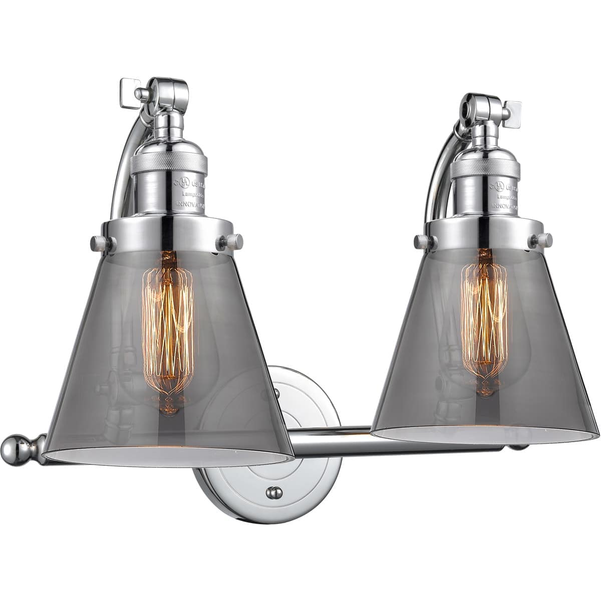 Innovations Lighting -  515-2W-PC-G63-LED Franklin Restoration Small Cone Bathroom Vanity Light
