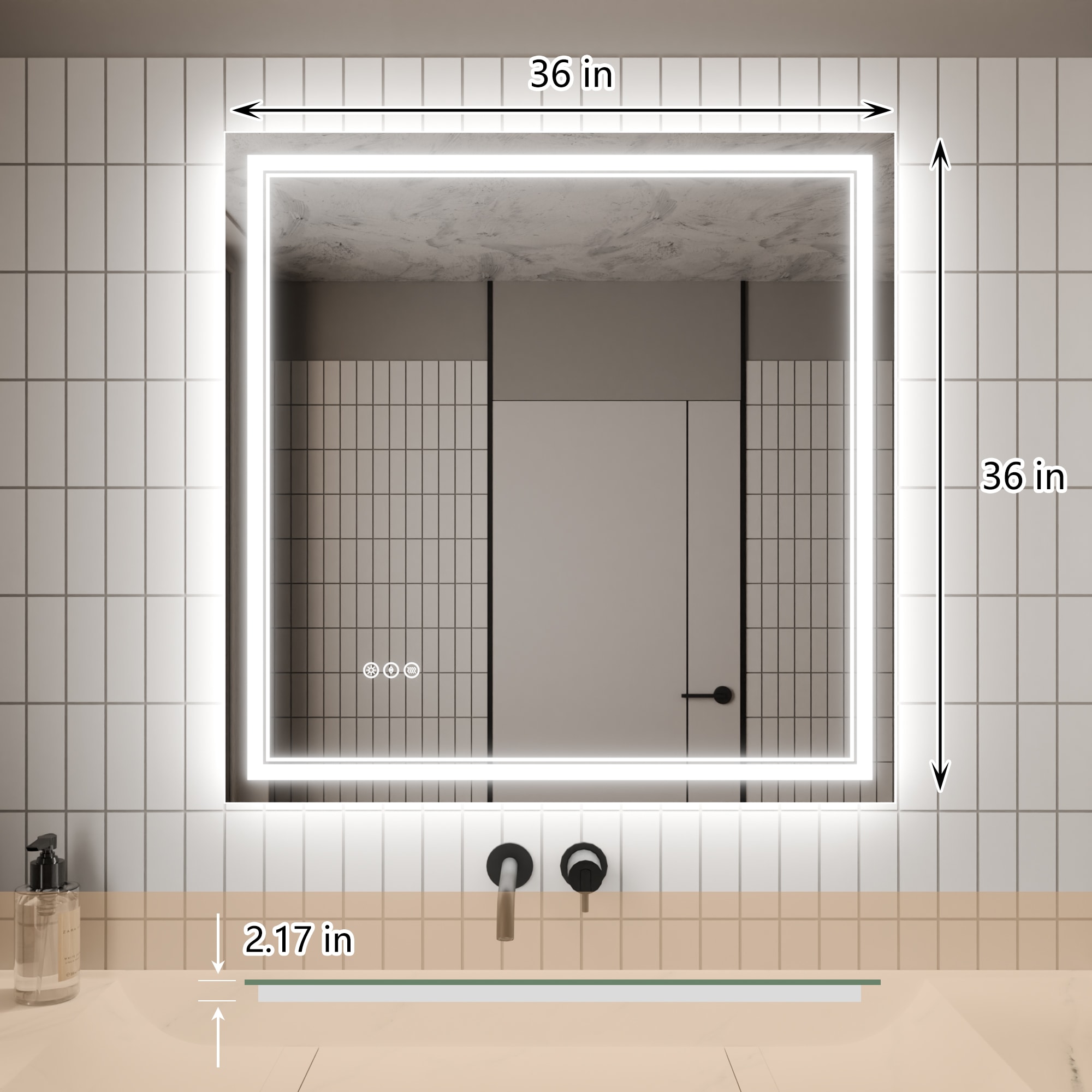 WELLFOR EX-3036BLS Framed-Bath-Mirrors - View #3