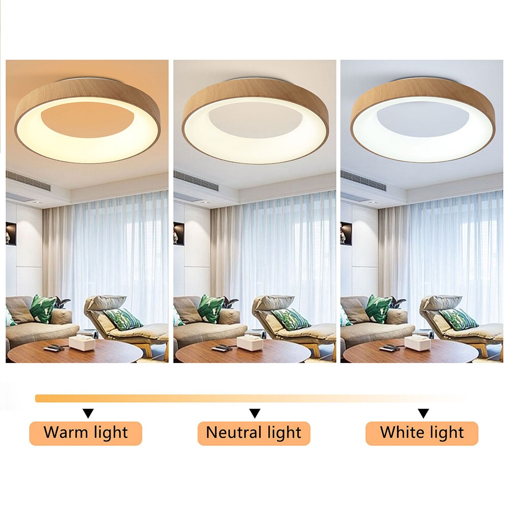 Oukaning 1-Light Multiple Finishes Yellow LED Flush Mount Light in the ...