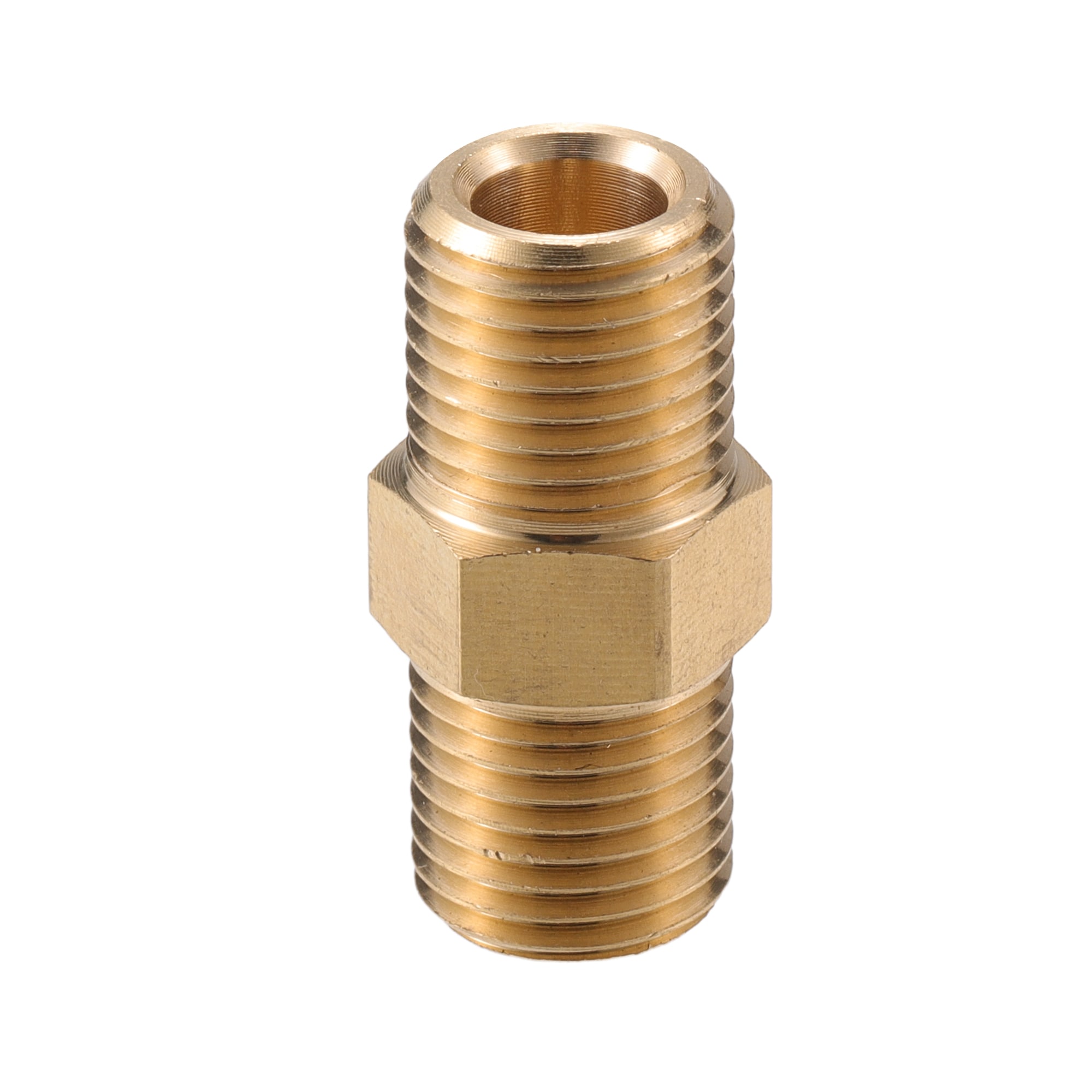 Unique Bargains S26010400UX4903 Pressure Washer Connector 13mm G1/4 Inch Male Adapter Brass Screw Hose Connector Universal for Pressure Washer Quick Connect Brass Copper Tone 1pc