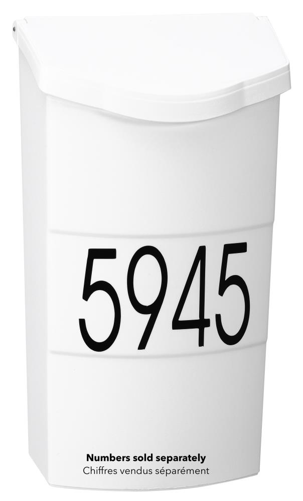 Modern White Lockable Wall Mounted Plastic Mailbox