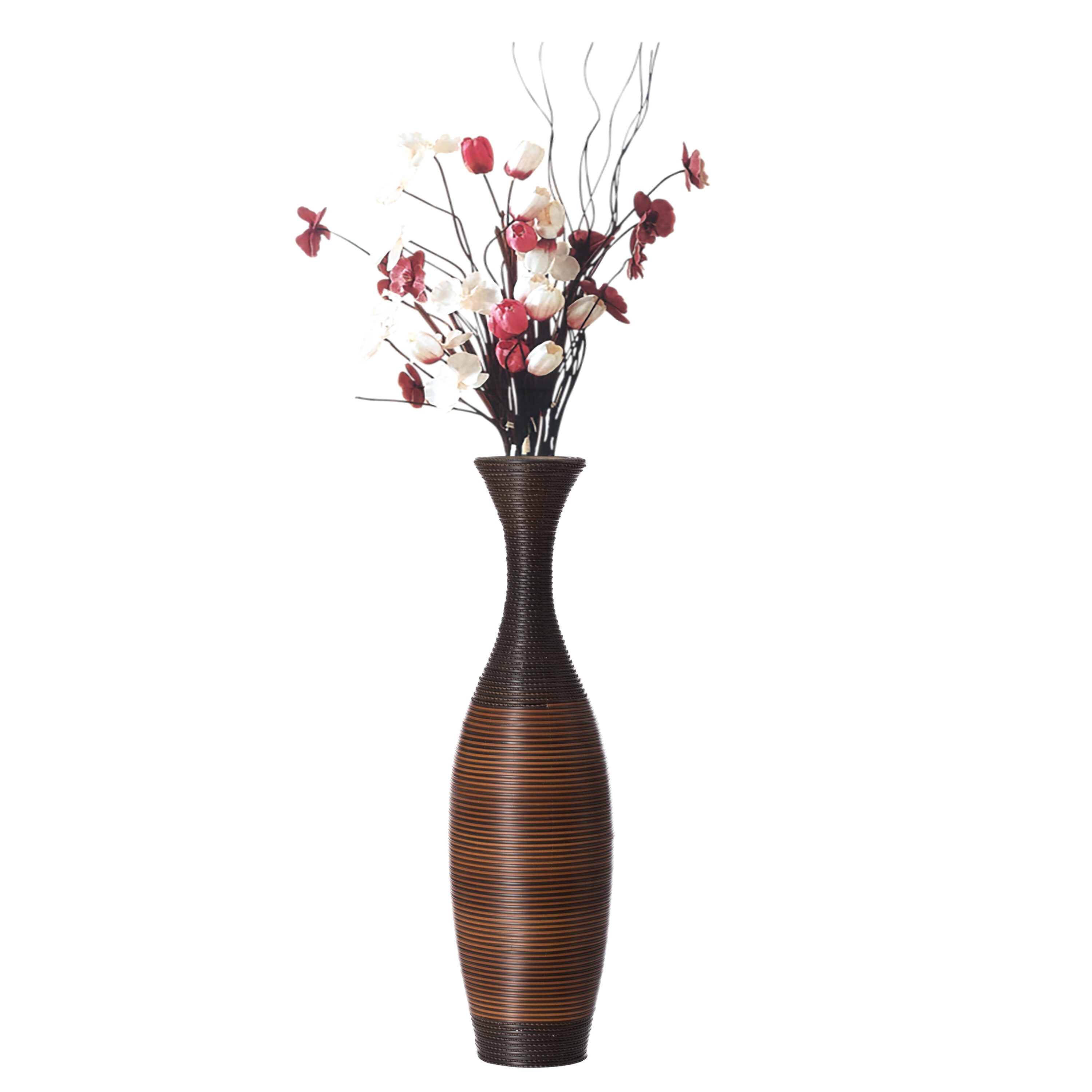 Uniquewise QI003828.L Brown PVC Modern Vase