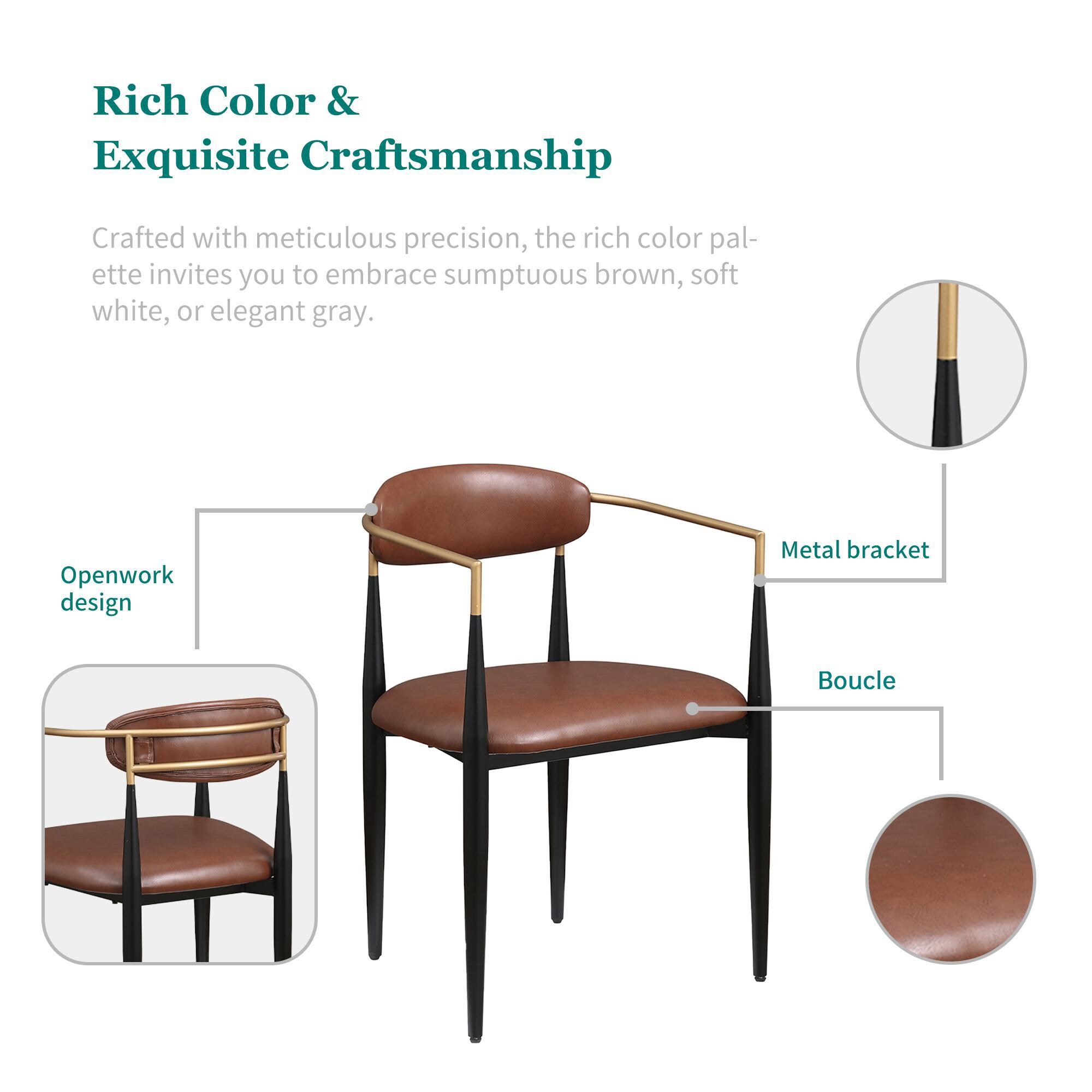 FARATI D2006DC-BROWN Dining-Chairs - View #6