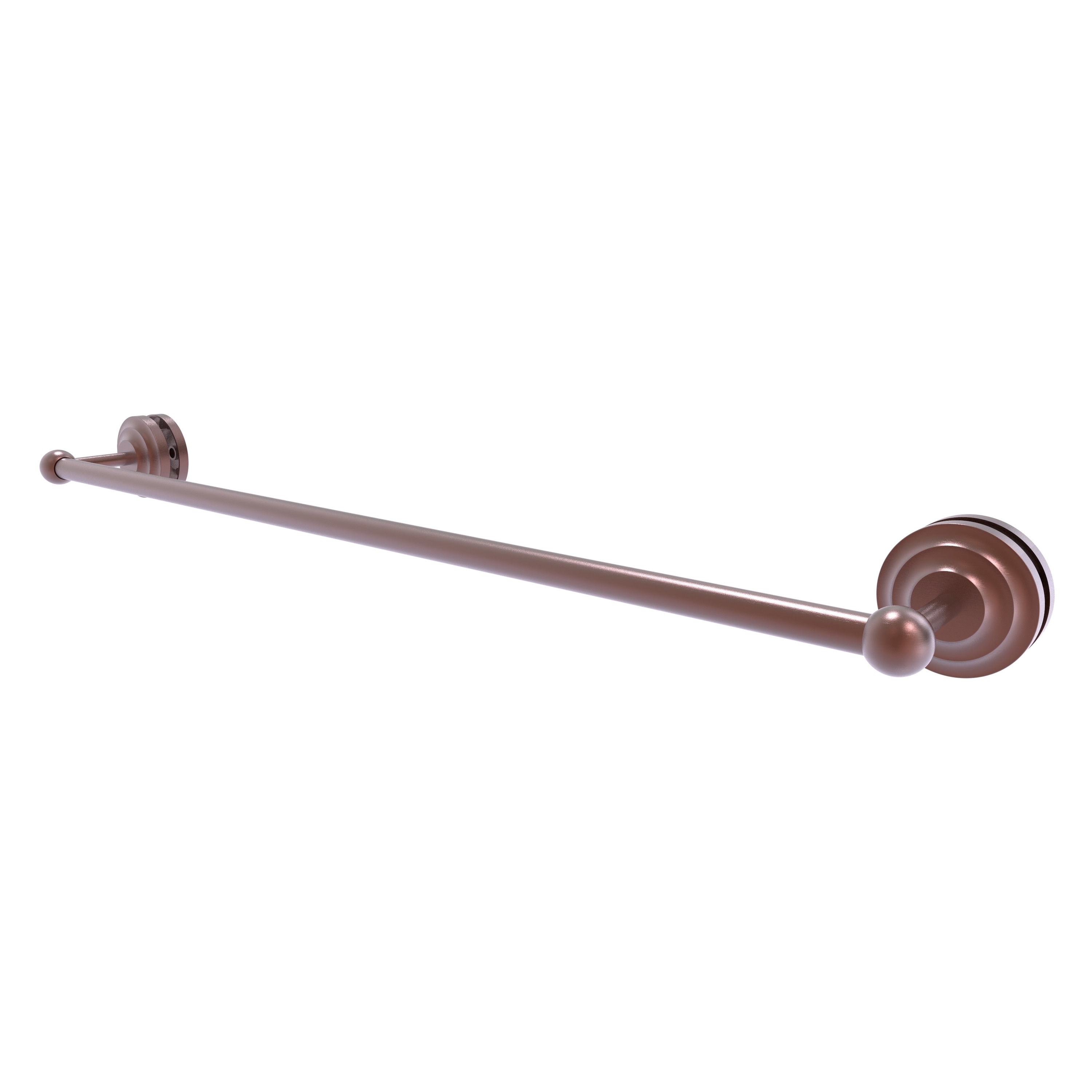 Allied Brass QN-41-SM-30-CA Que New 30-in Antique Copper Wall mount Single Towel Bar