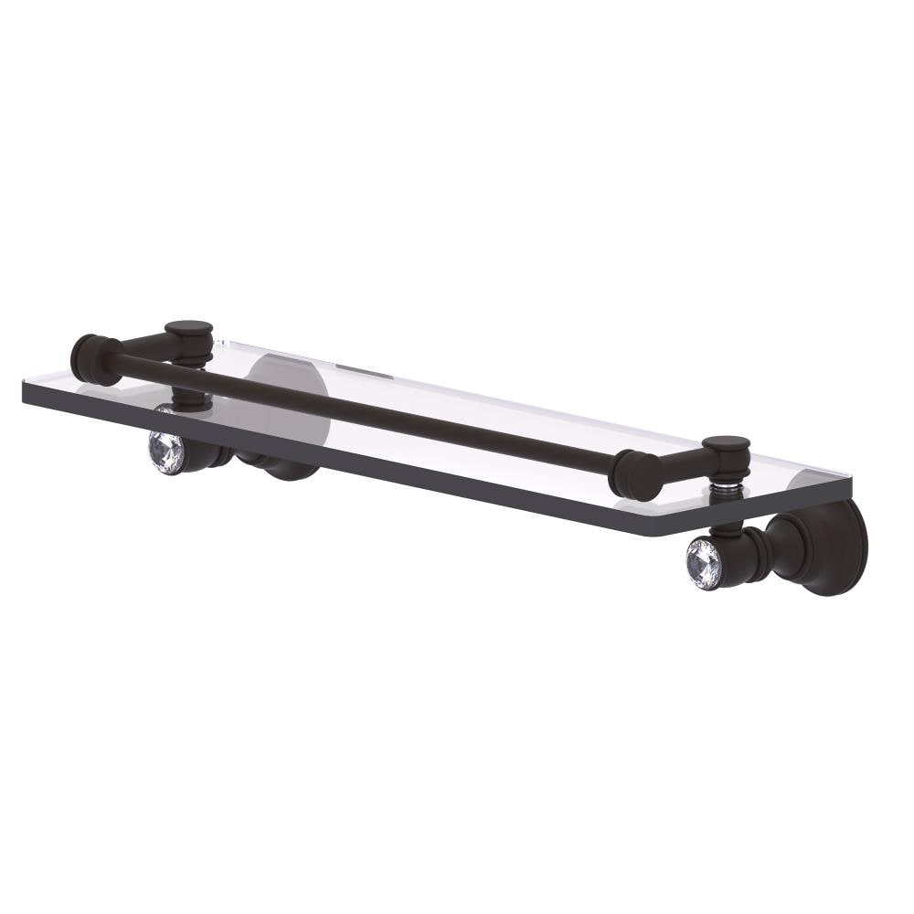 Allied Brass CC-1-16-GAL-ORB Carolina Crystal Oil Rubbed Bronze Wall mount Bathroom Shelf ( 16-in x 3.3-in x 5-in )