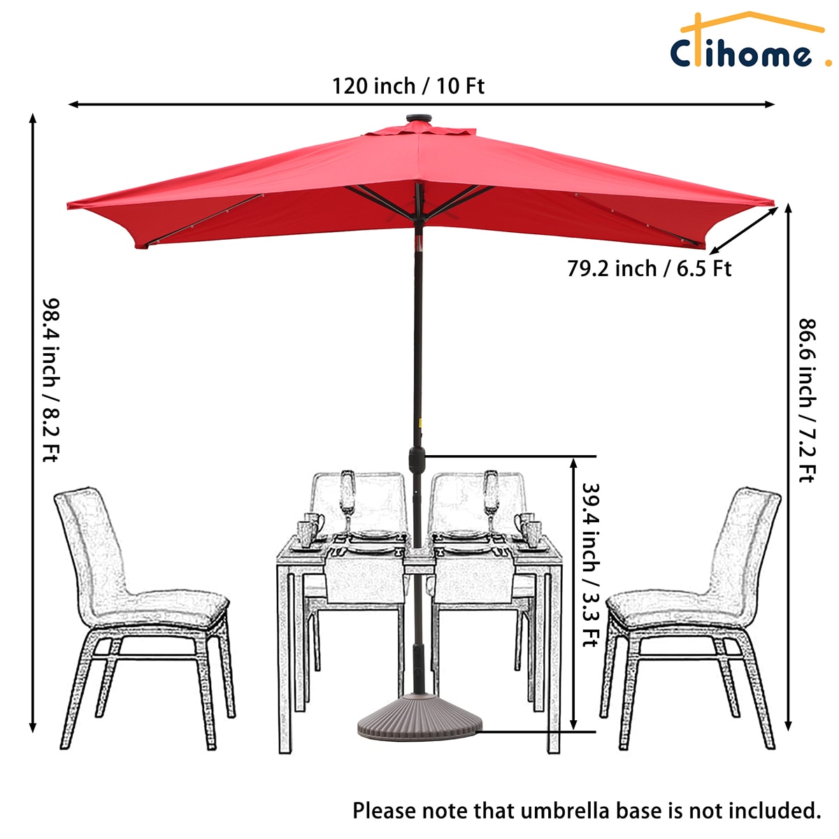 Clihome CLI-21ED37-2-LK Umbrellas-2 - View #5