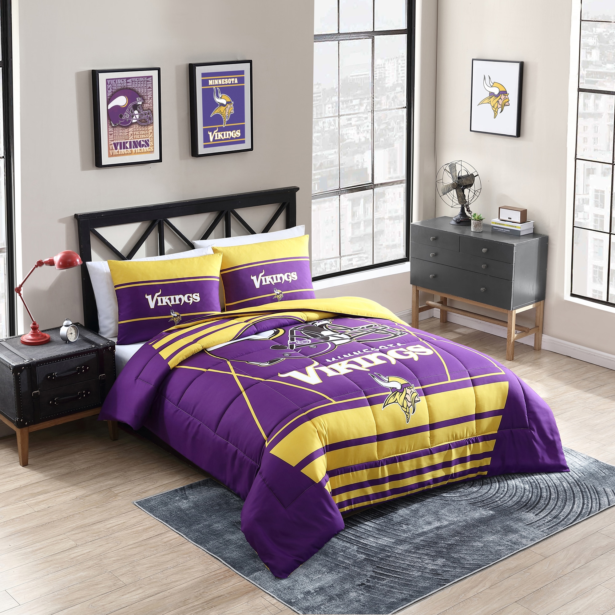 Cathay Sports Minnesota Vikings 3-Piece Purple/Gold Full/Queen