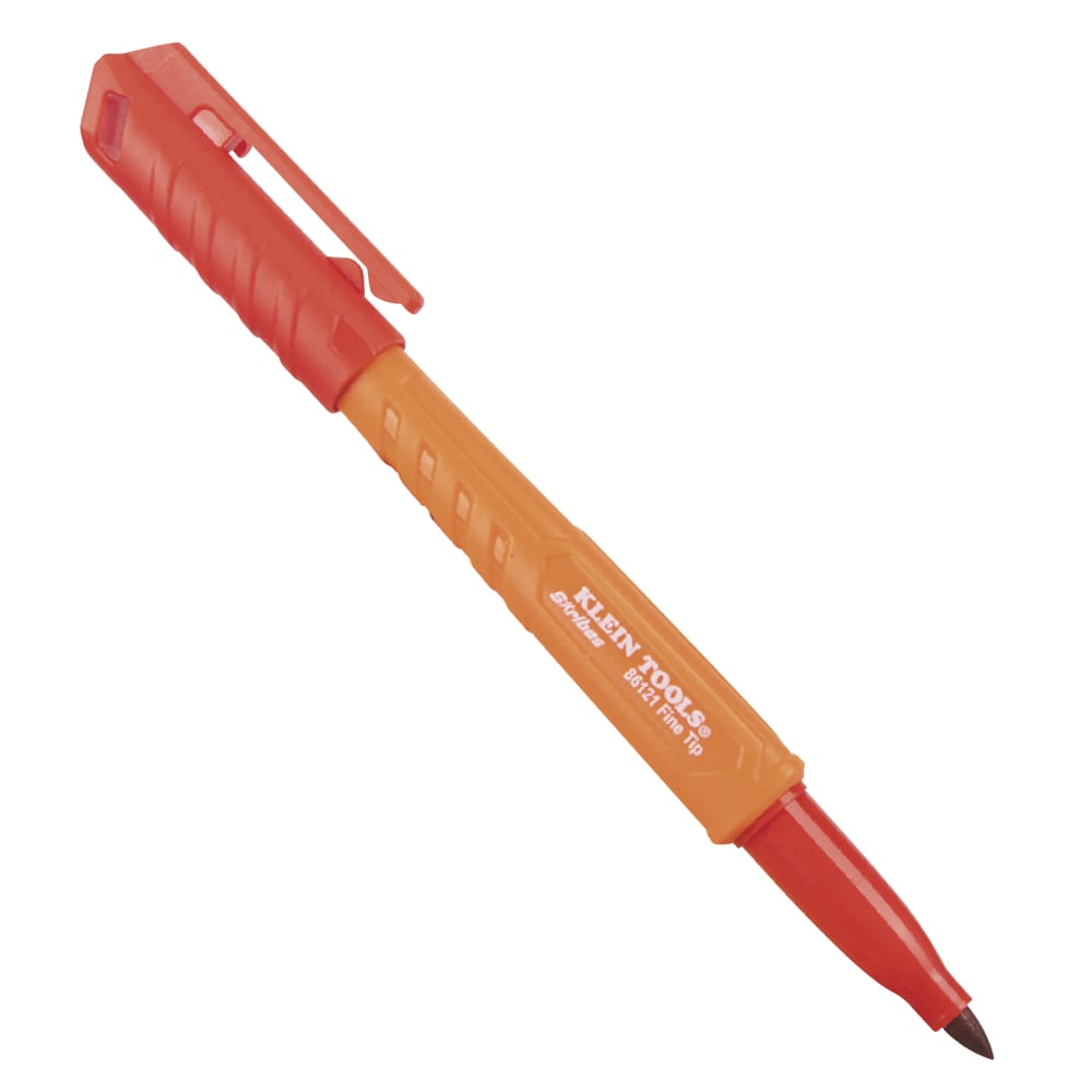 Klein Tools 86121 Skribes Fine Tip Permanent Marker, Red, 1-Pack